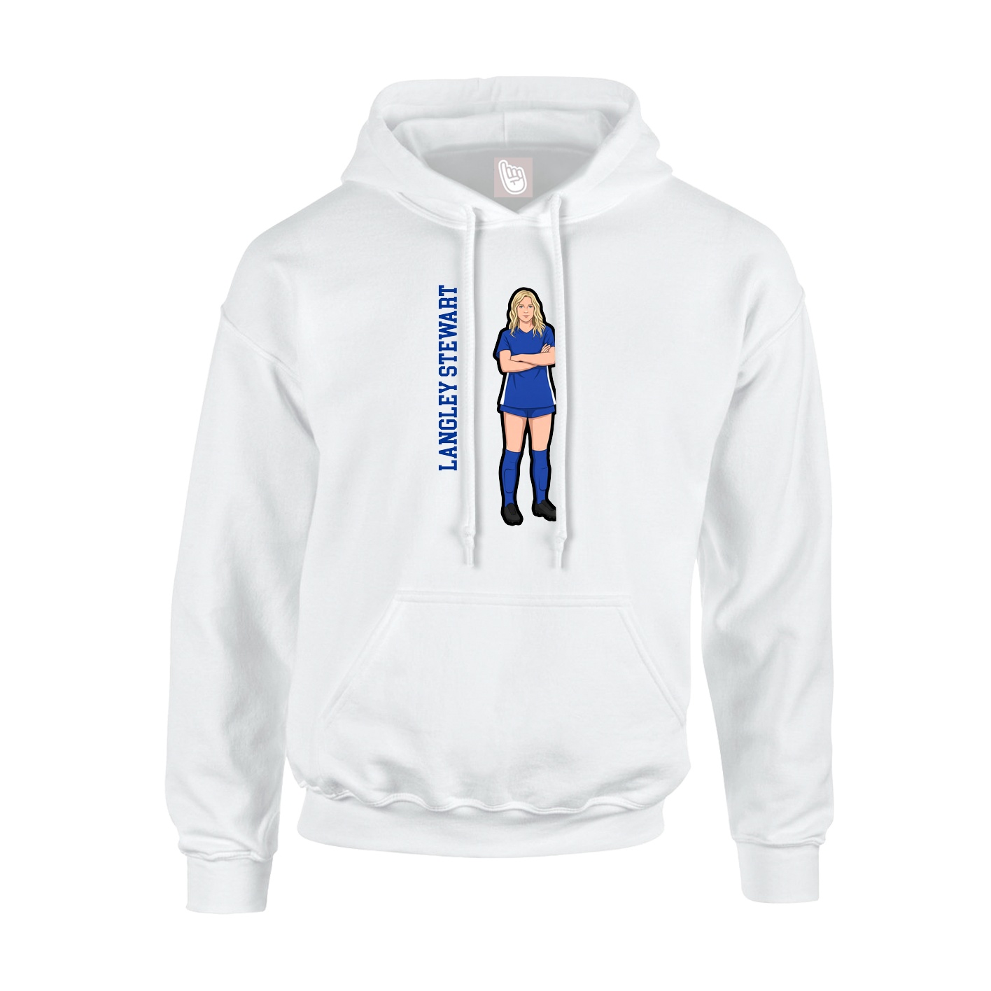 Hoodie — Name Vertical in White