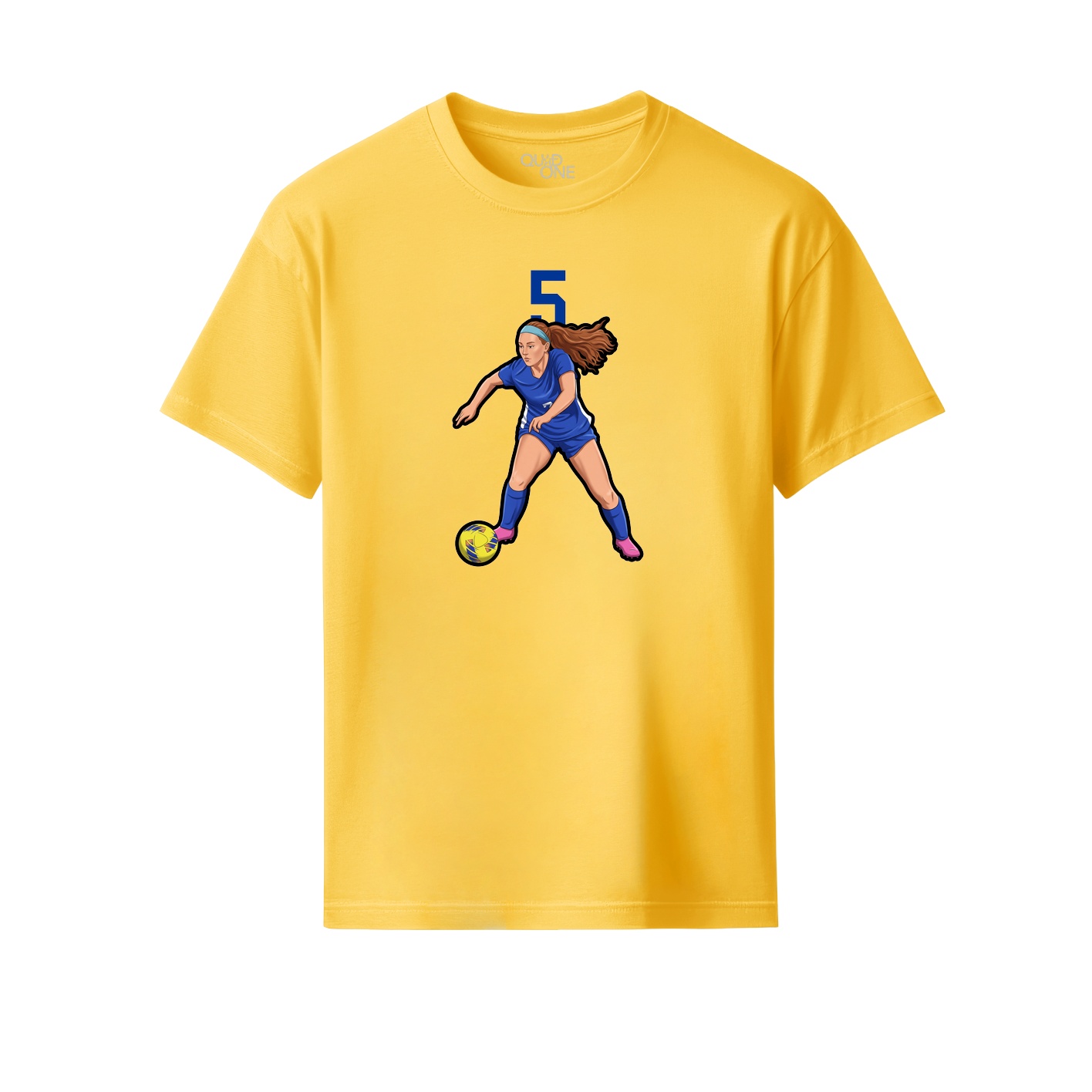 Youth Tee — Number Top in Yellow