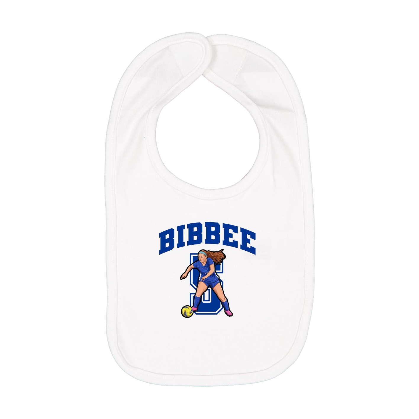Infant Bib — Number in White