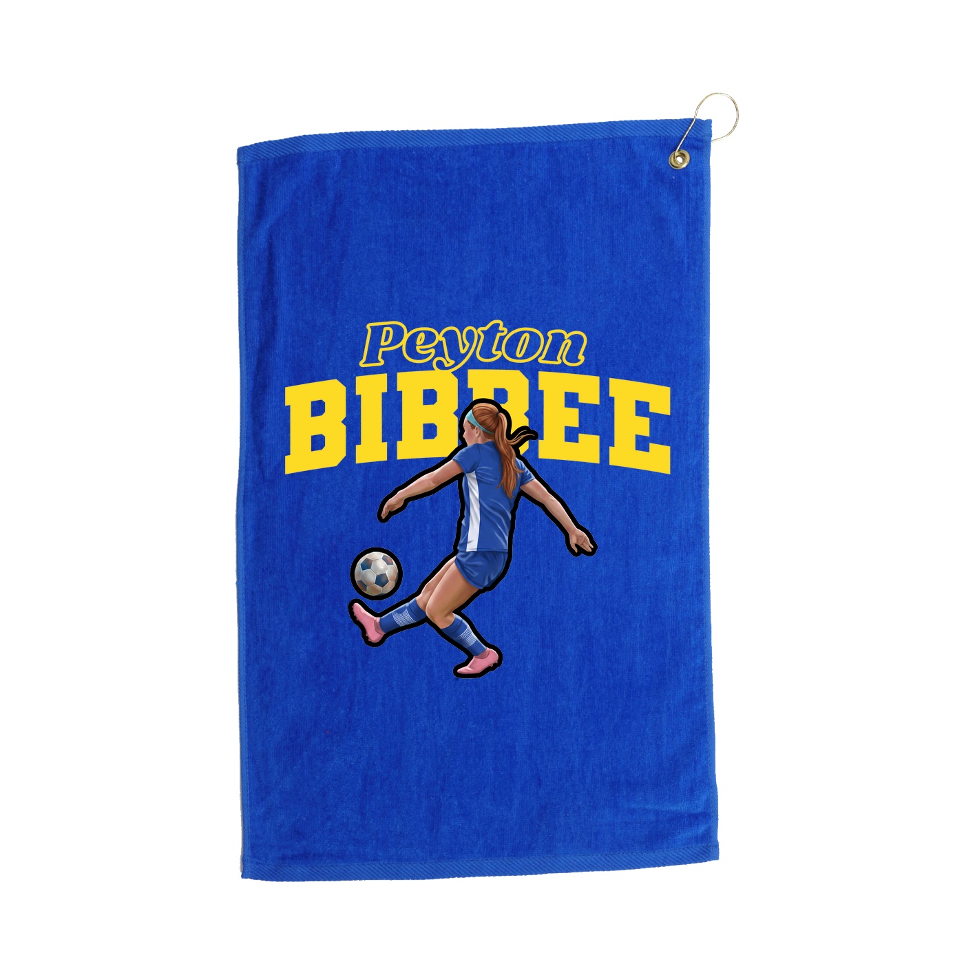 Golf Towel — Name Arch in Royal