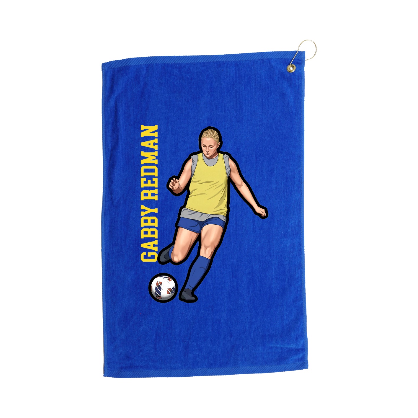 Golf Towel — Name Vertical in Royal