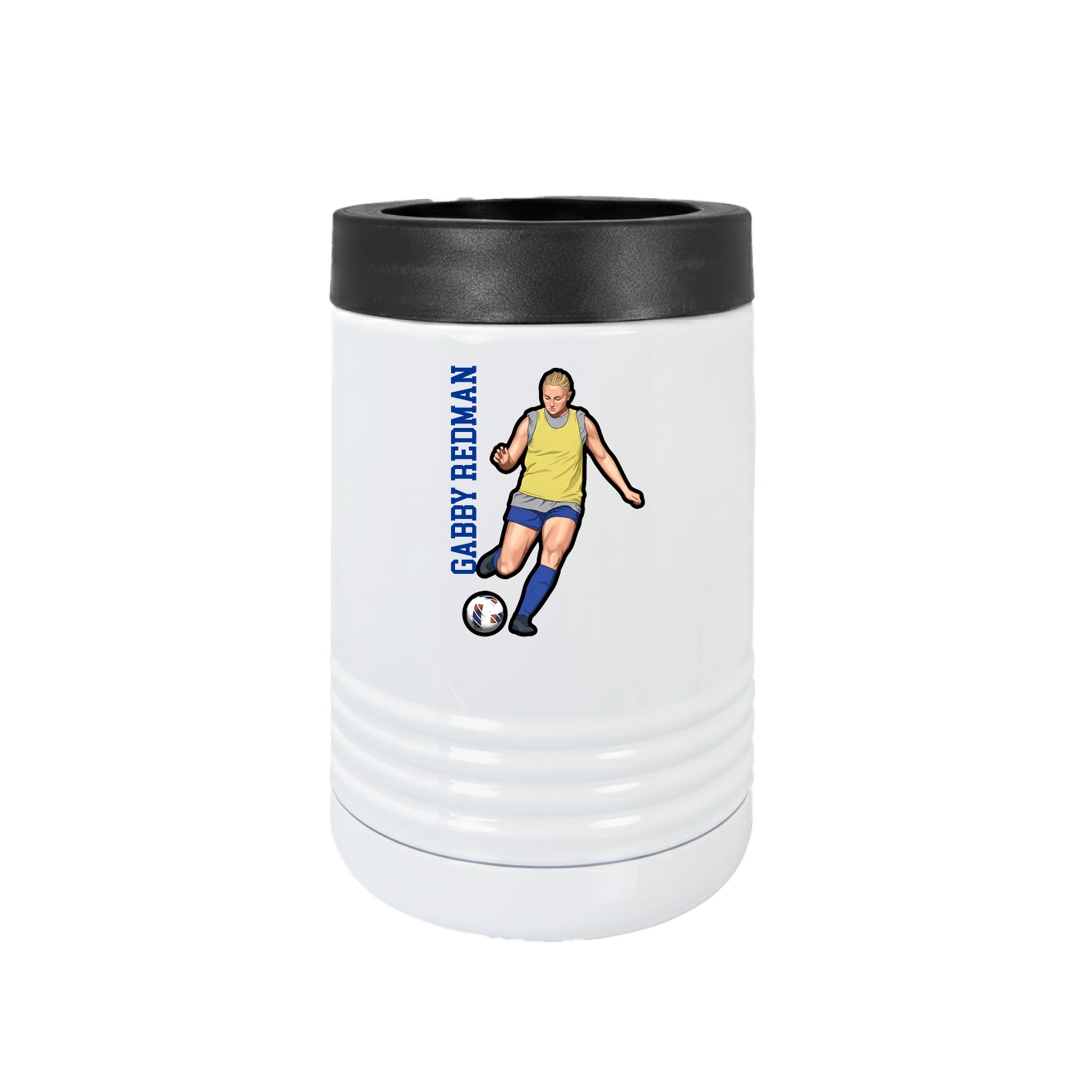 Beverage Holder — Name Vertical in White