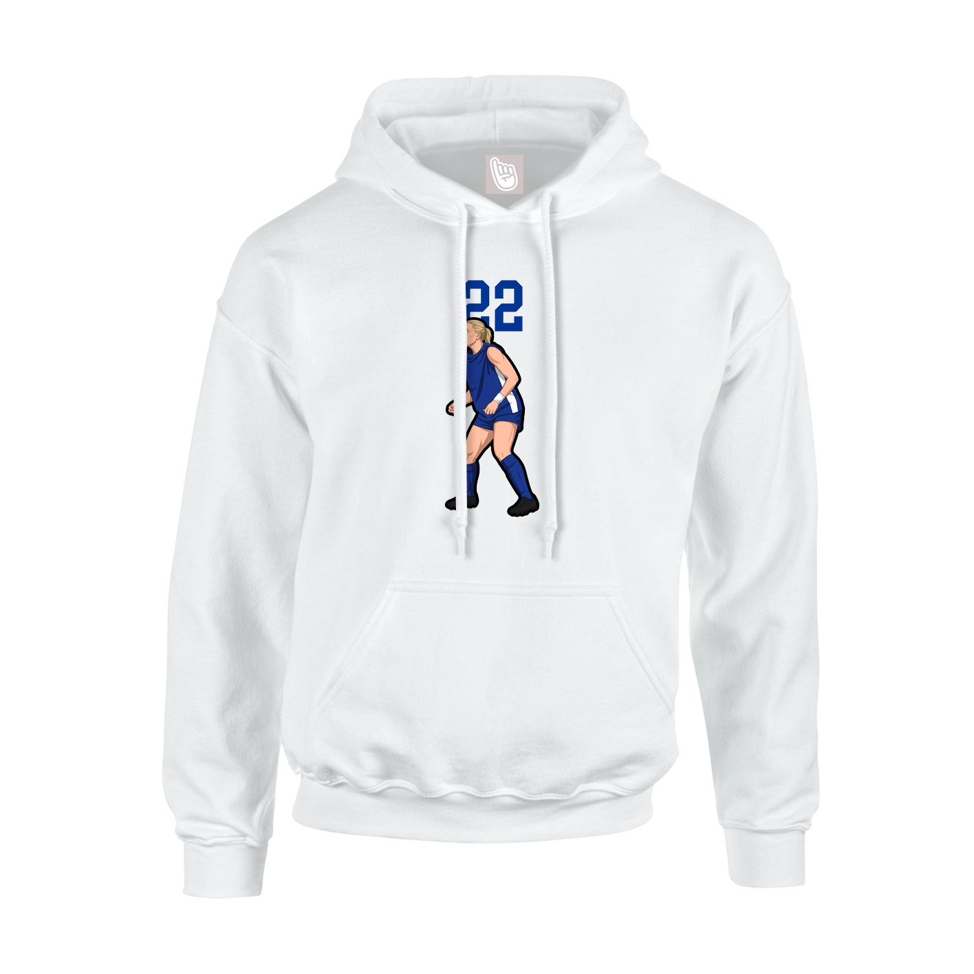 Hoodie — Number Top in White