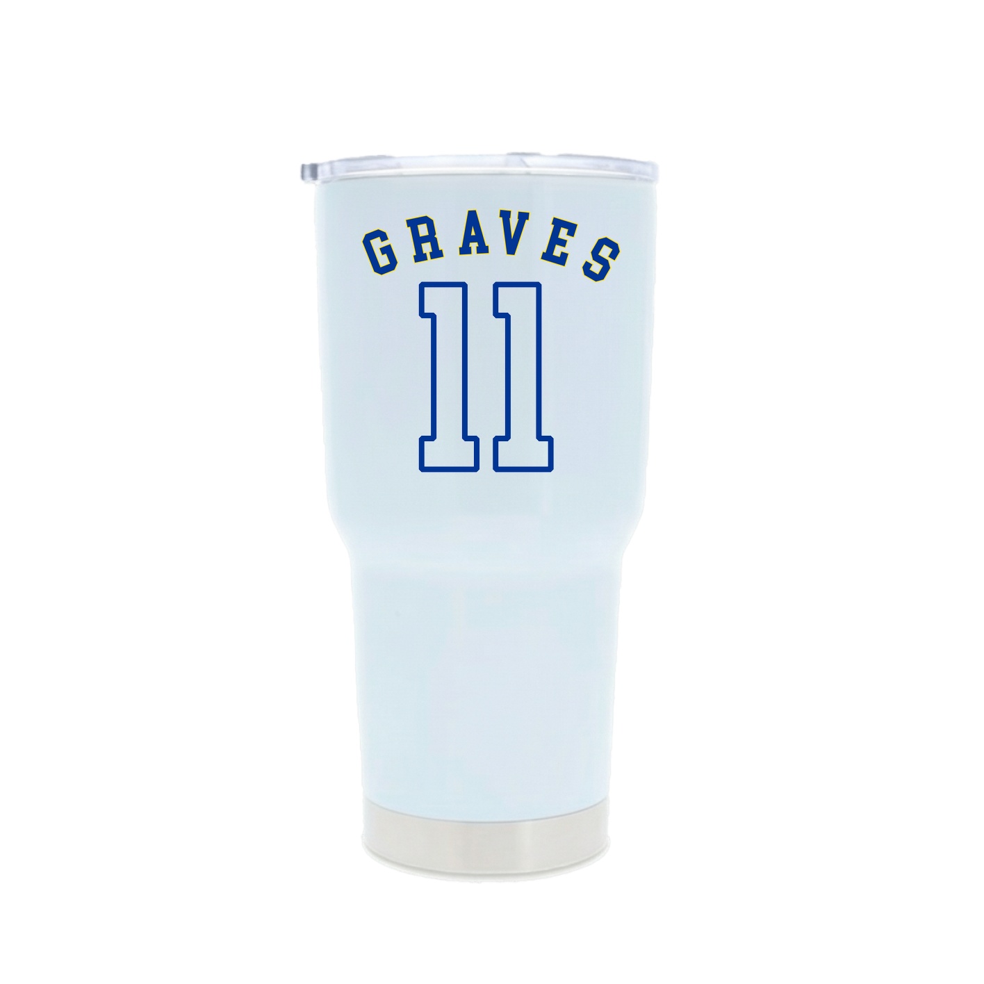 30oz Stainless Steel Tumbler — Shirsey Arch in White