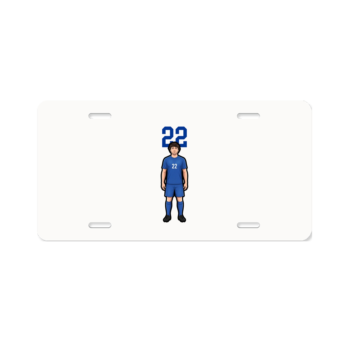 License Plate — Number Top in Classic
