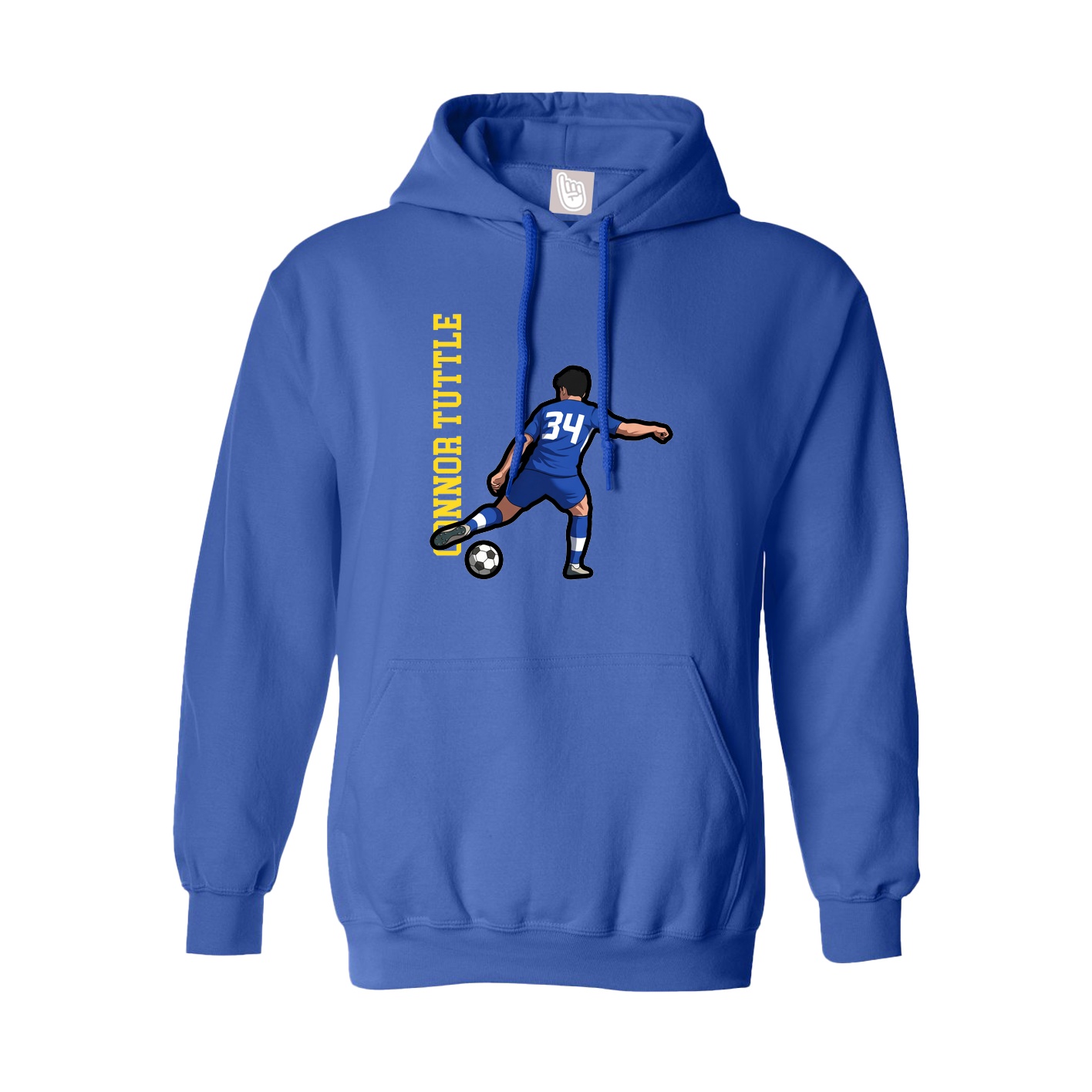 Youth Hoodie — Name Vertical in Royal