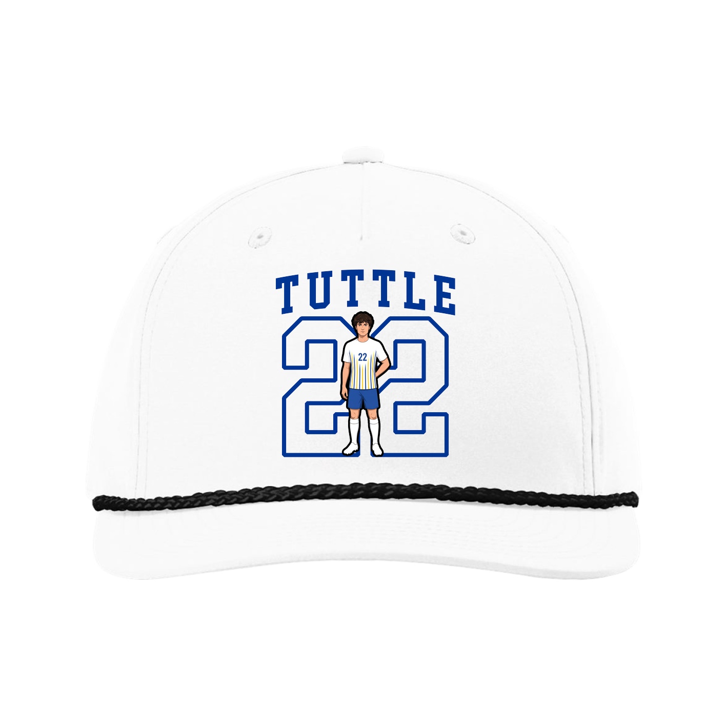 Five-Panel Classic Rope Cap — Shirsey in White