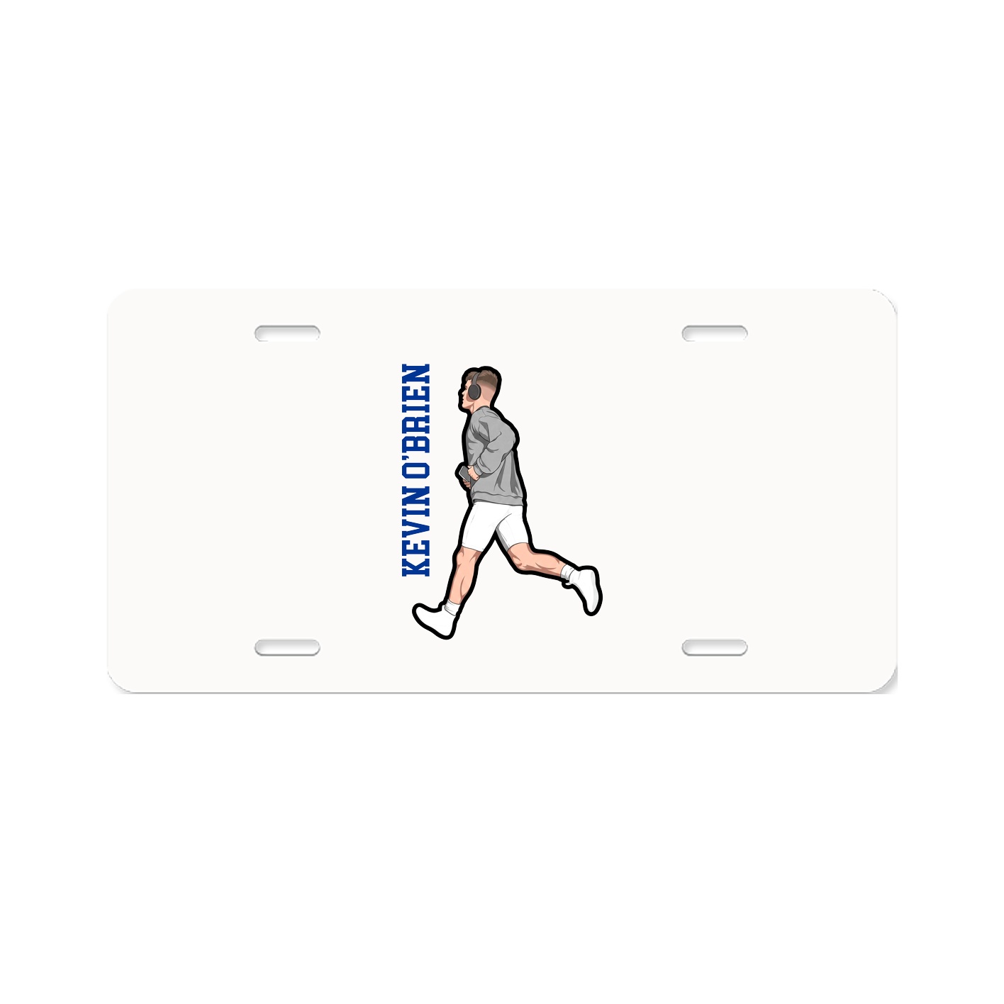 License Plate — Name Vertical in Classic
