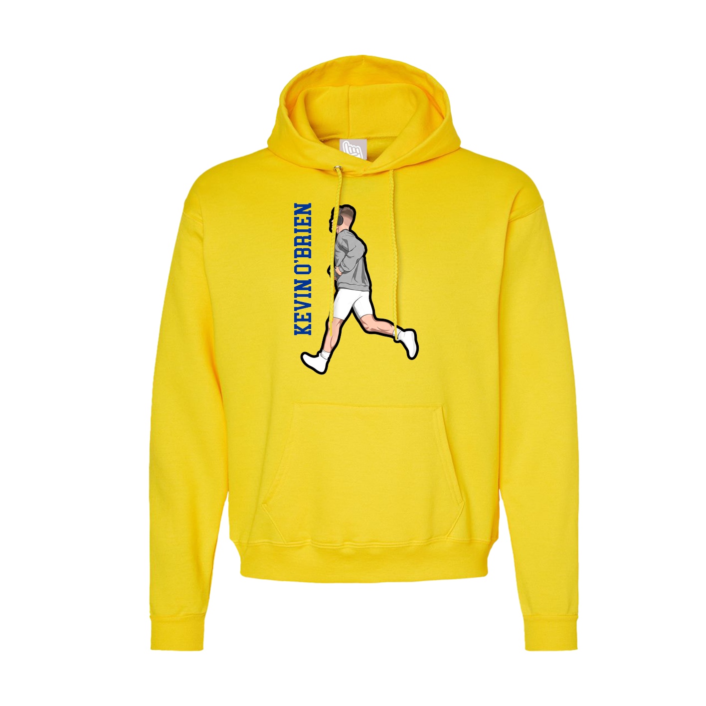 Hoodie — Name Vertical in Yellow