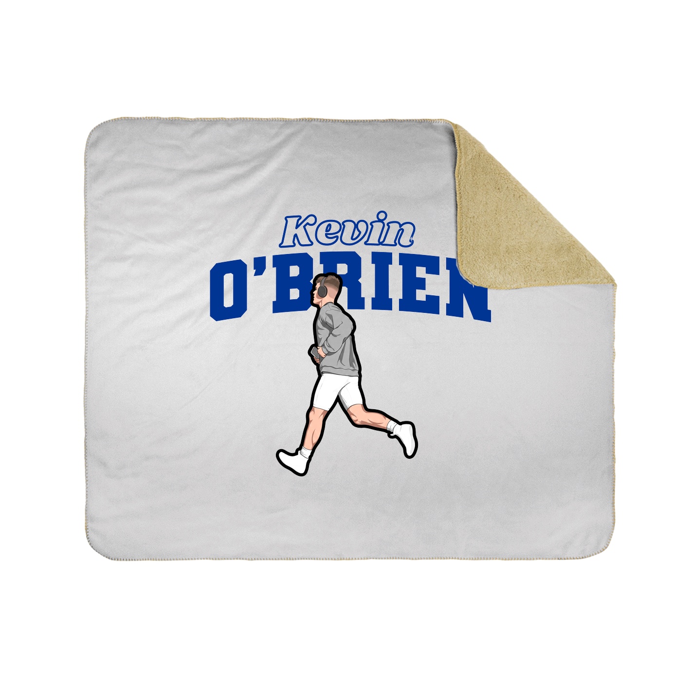 Throw Blanket — Name Arch in White