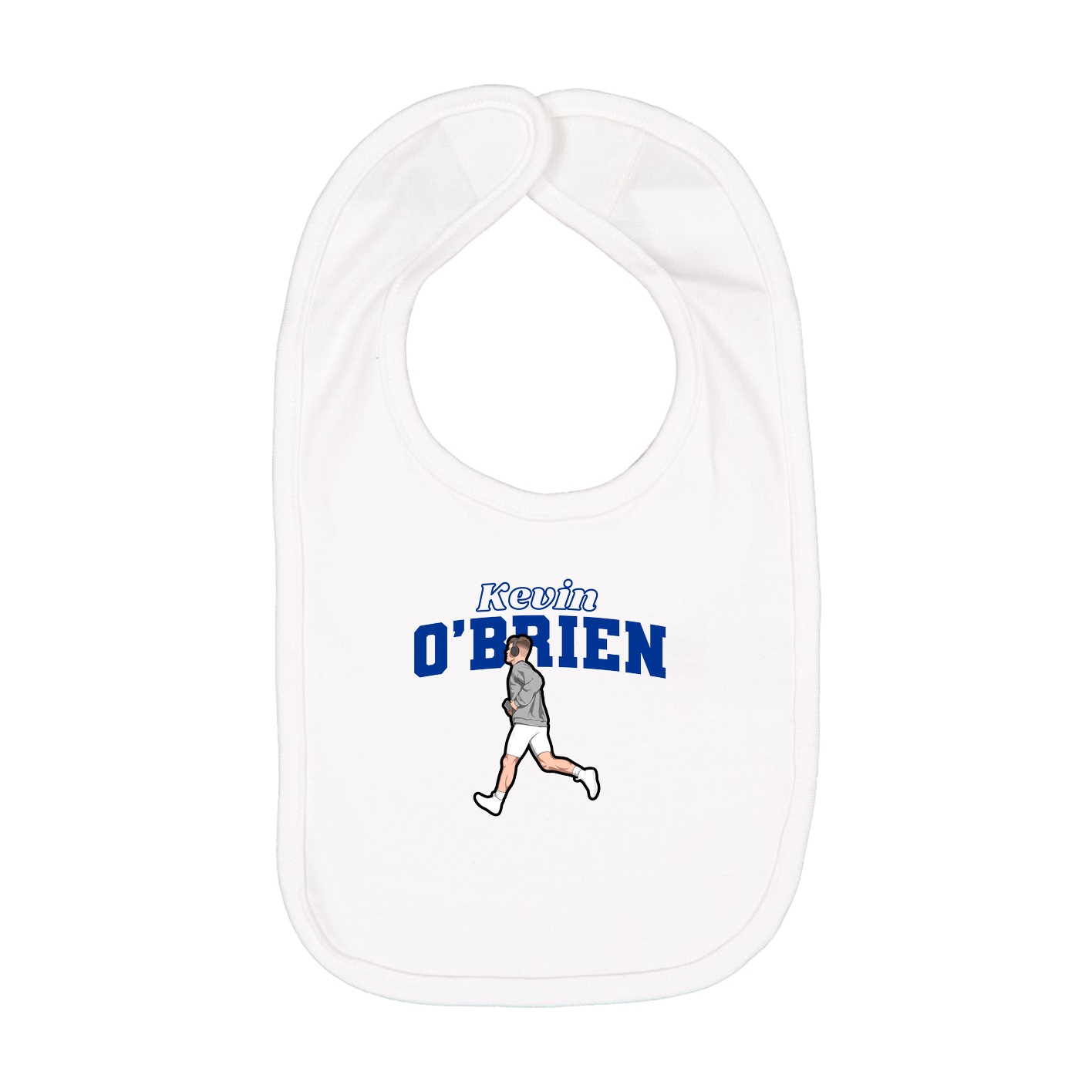 Infant Bib — Name Arch in White