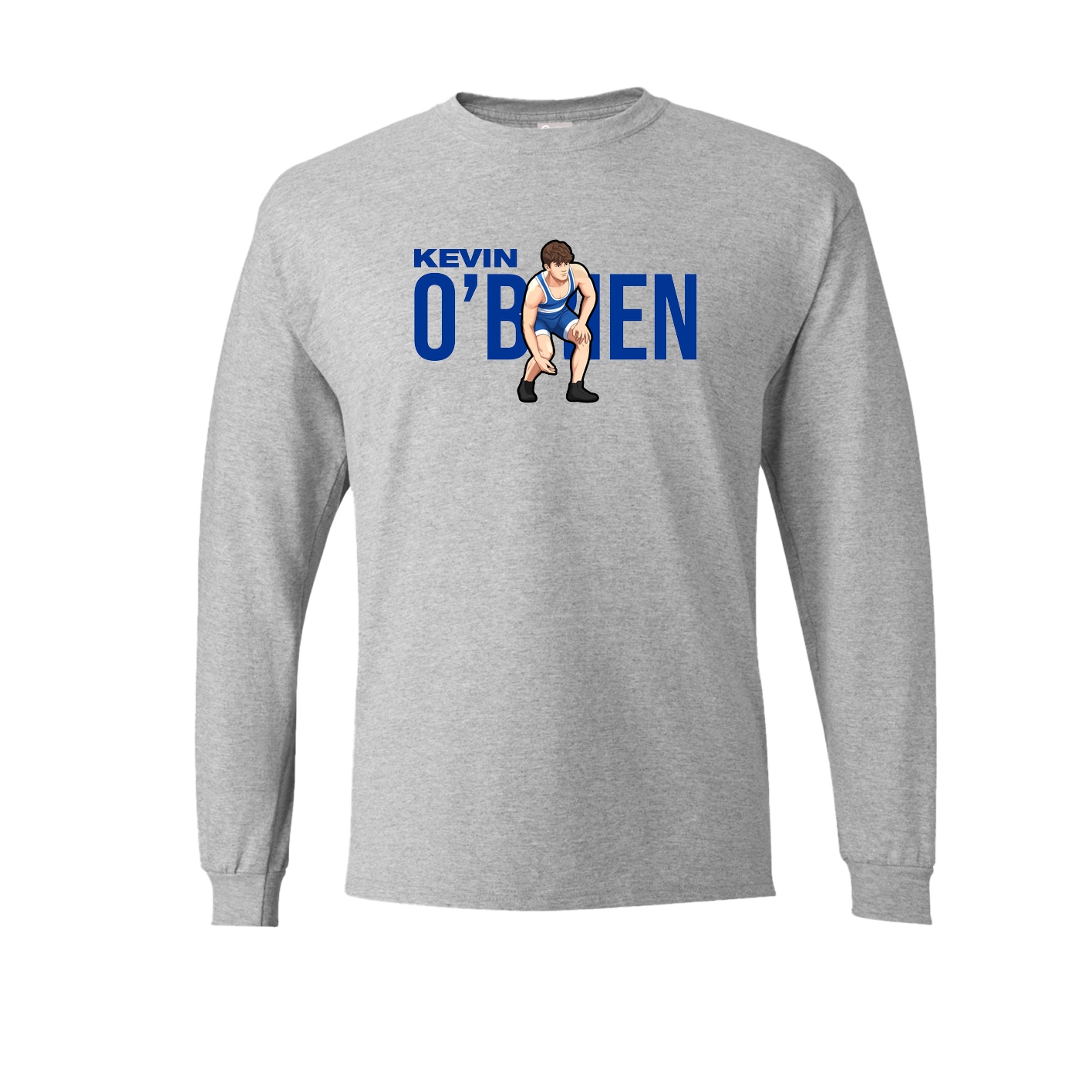 Long Sleeve Tee — Player Name in Grey
