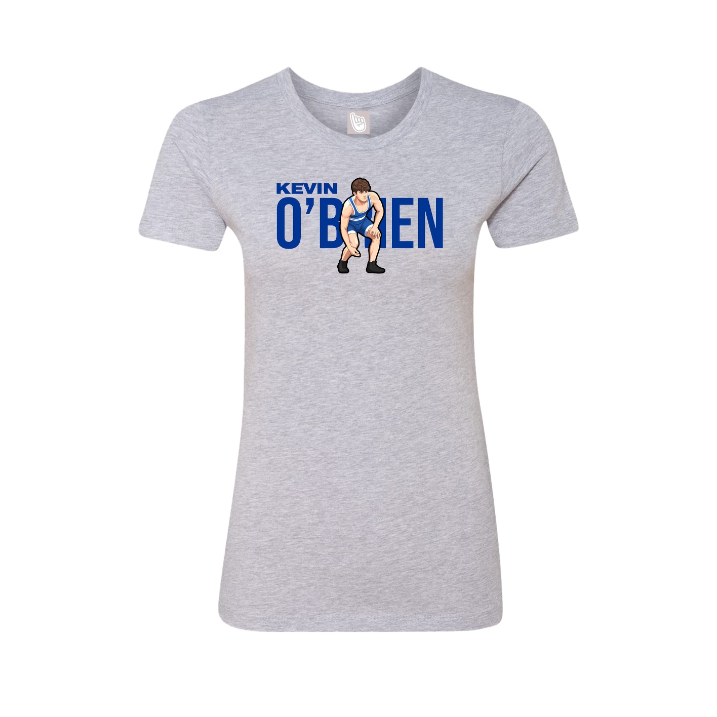 Fitted Women's Tee — Player Name in Grey