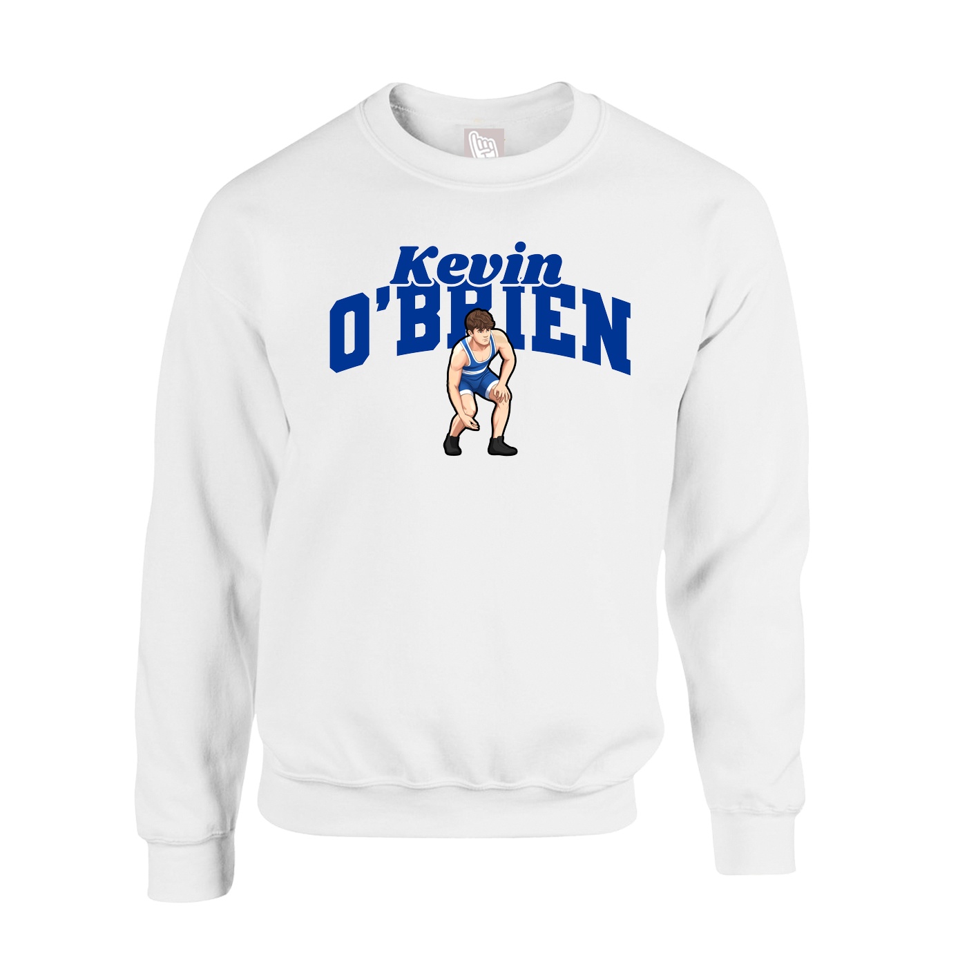 Fleece Crew — Signature Arch in White