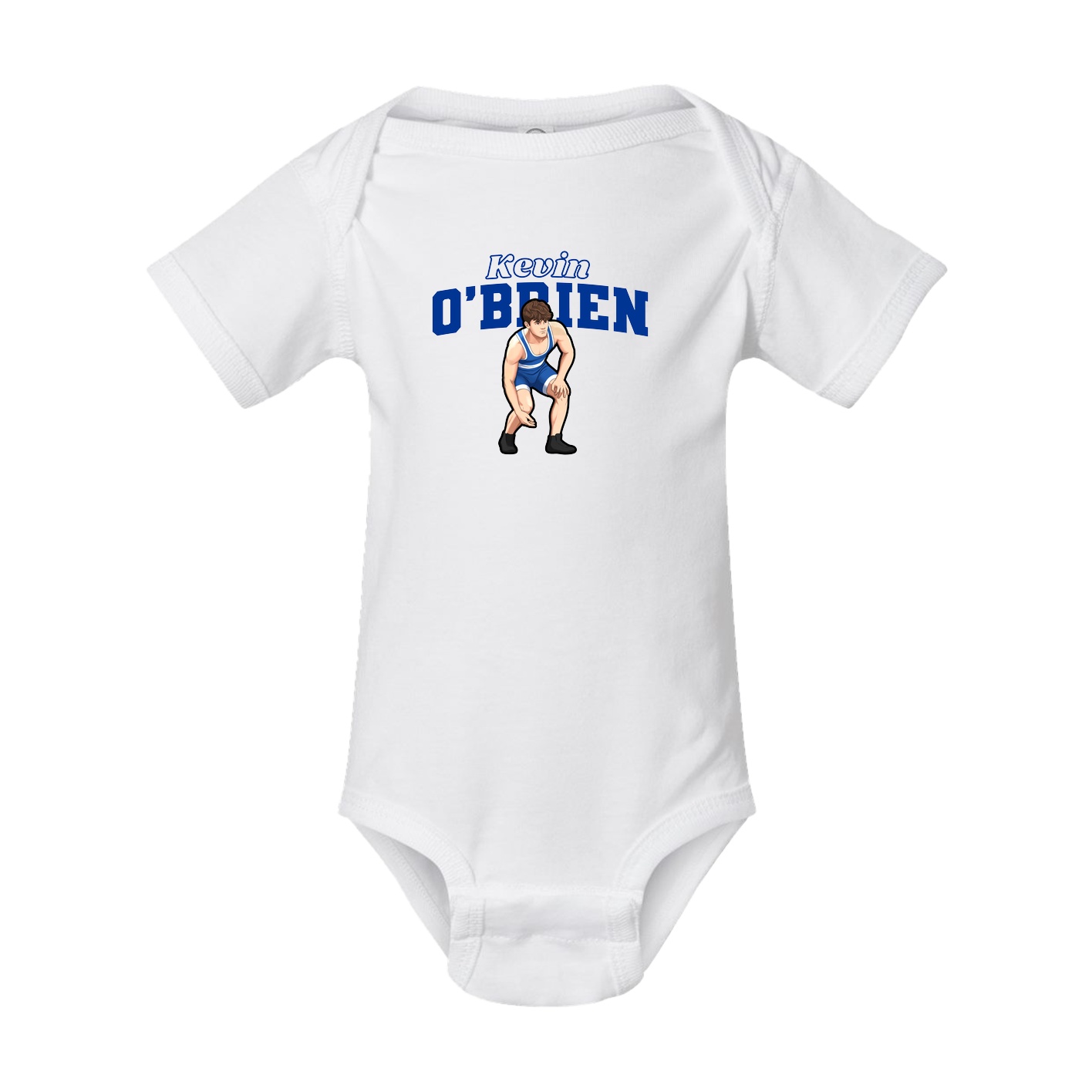 Baby Onesie — Name Arch in White