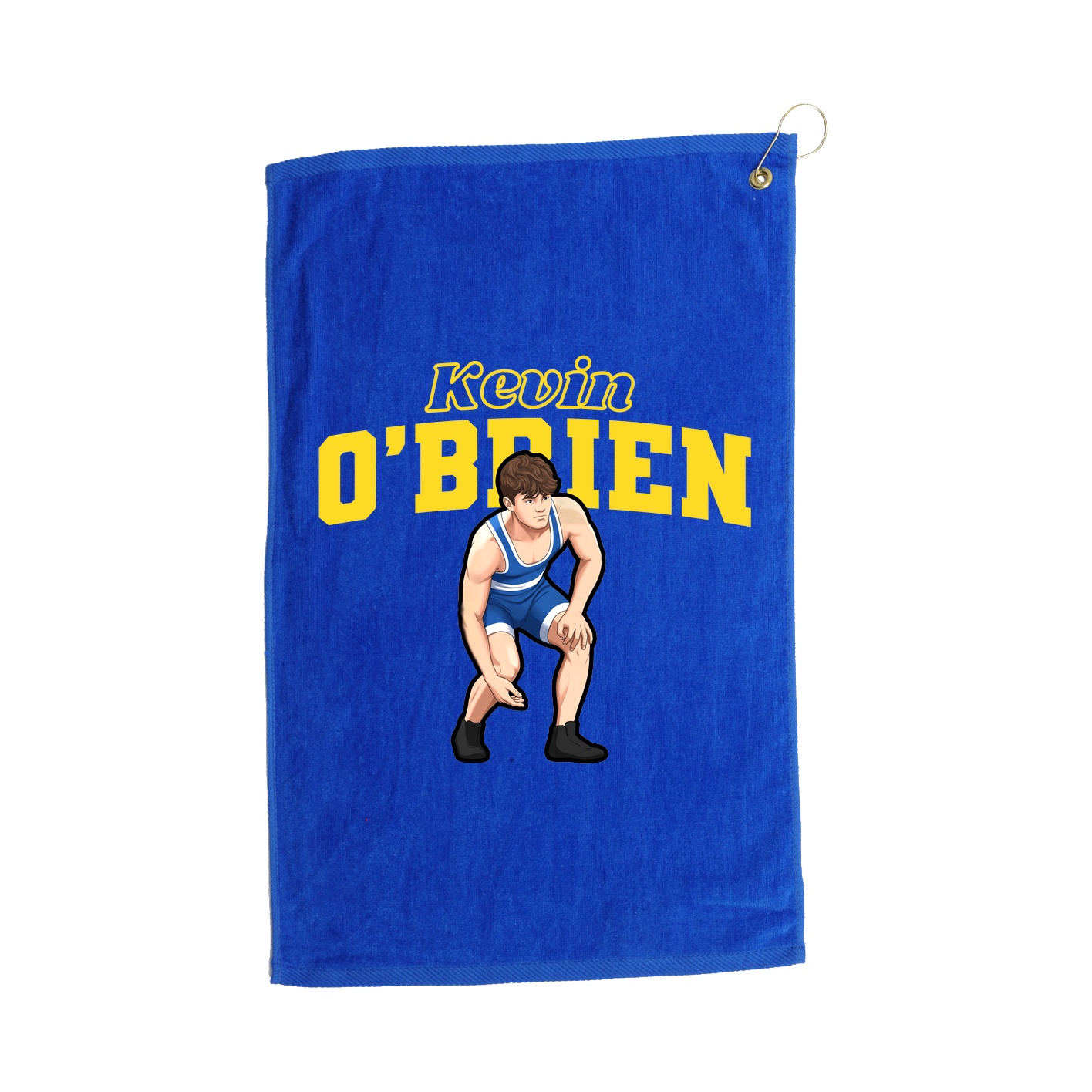 Golf Towel — Name Arch in Royal