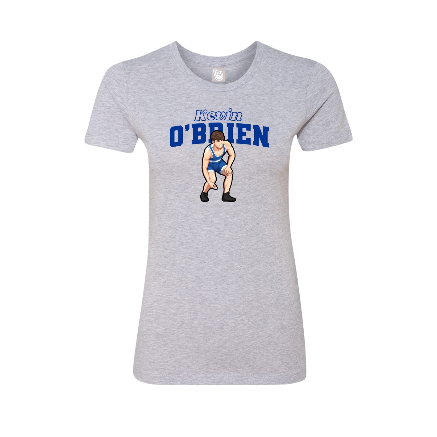 Womens Tee — Name Arch in Grey