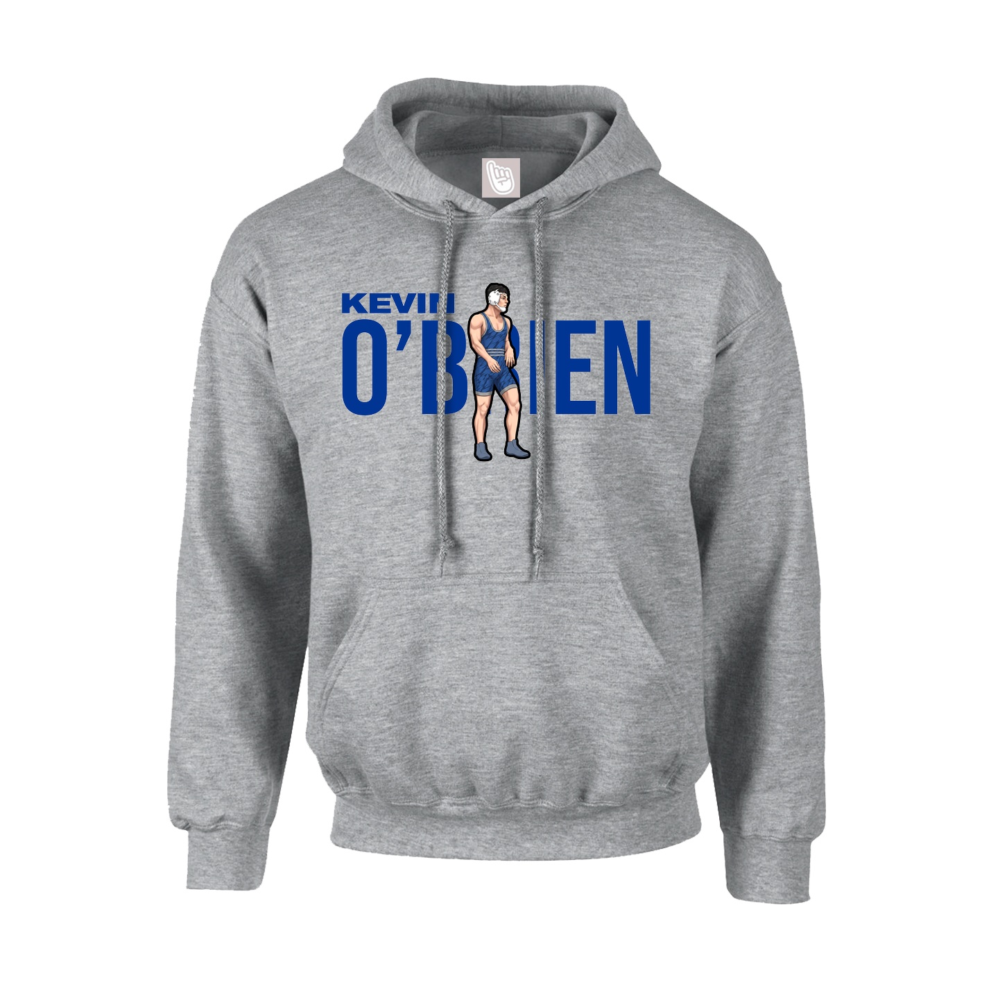 Youth Hoodie — Player Name in Grey