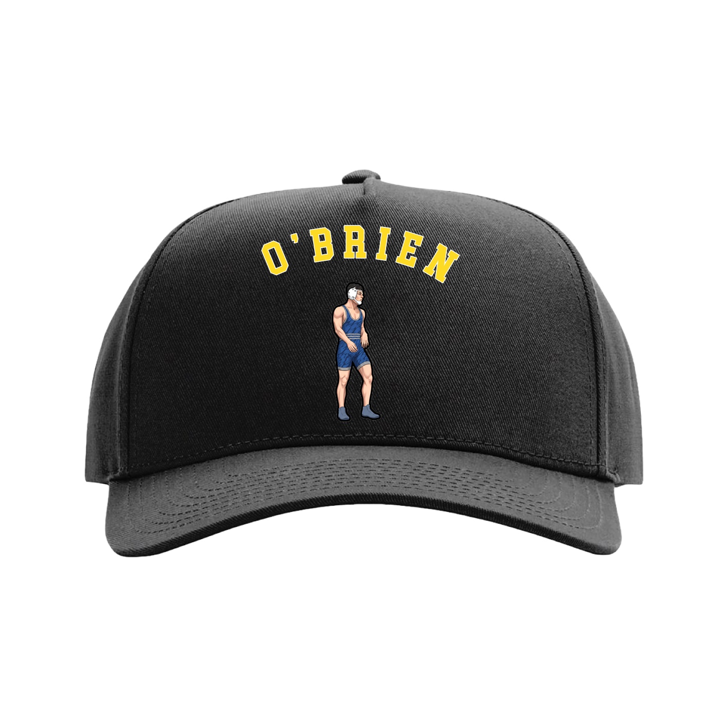 Full Fabric Five-Panel Champ Cap — Shirsey Arch in Black