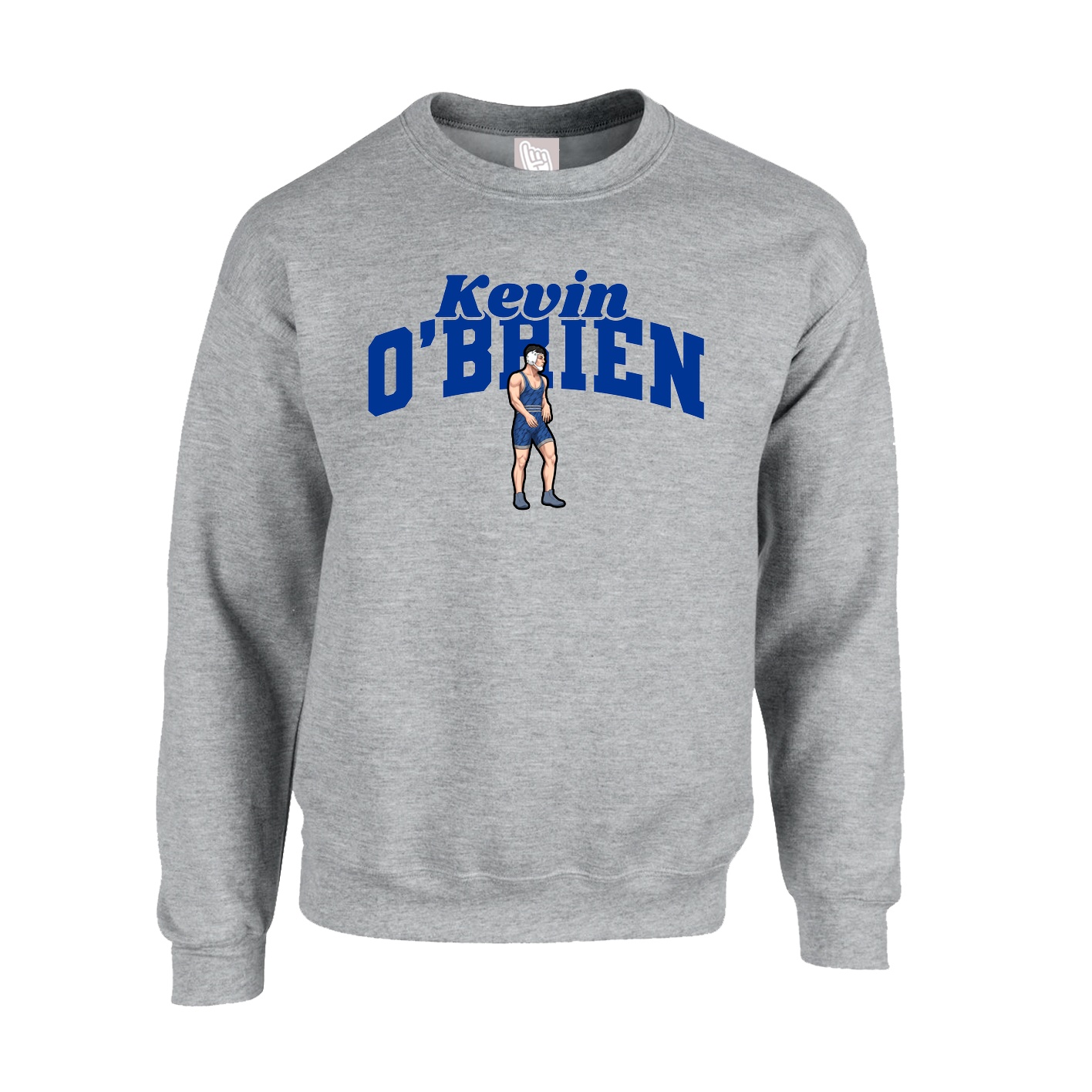 Fleece Crew — Signature Arch in Grey