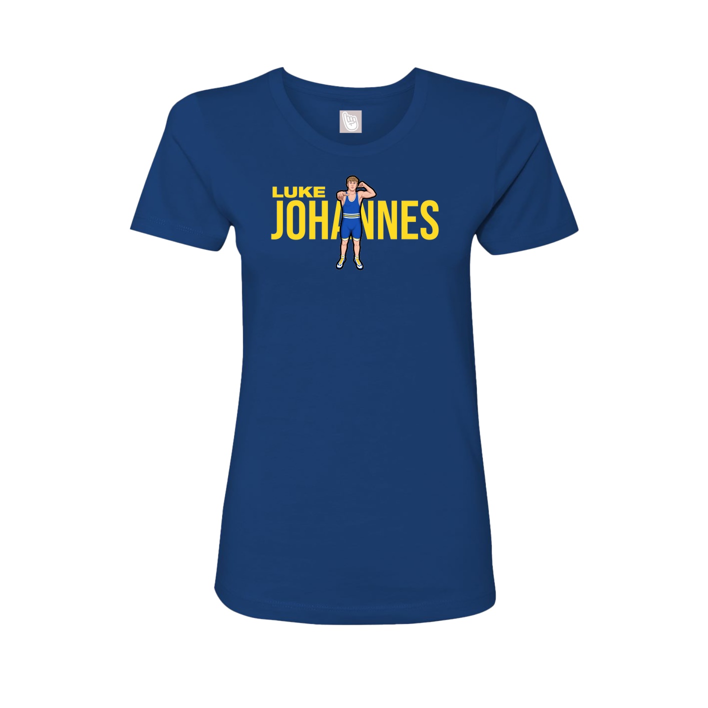 Fitted Women's Tee — Player Name in Royal