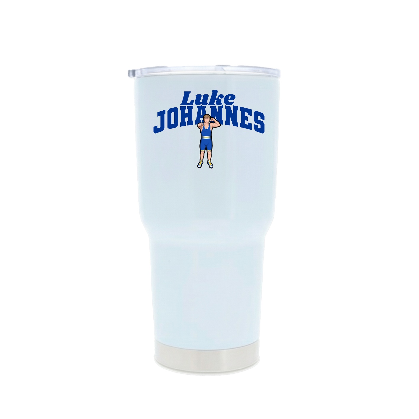 30oz Stainless Steel Tumbler — Signature Arch in White