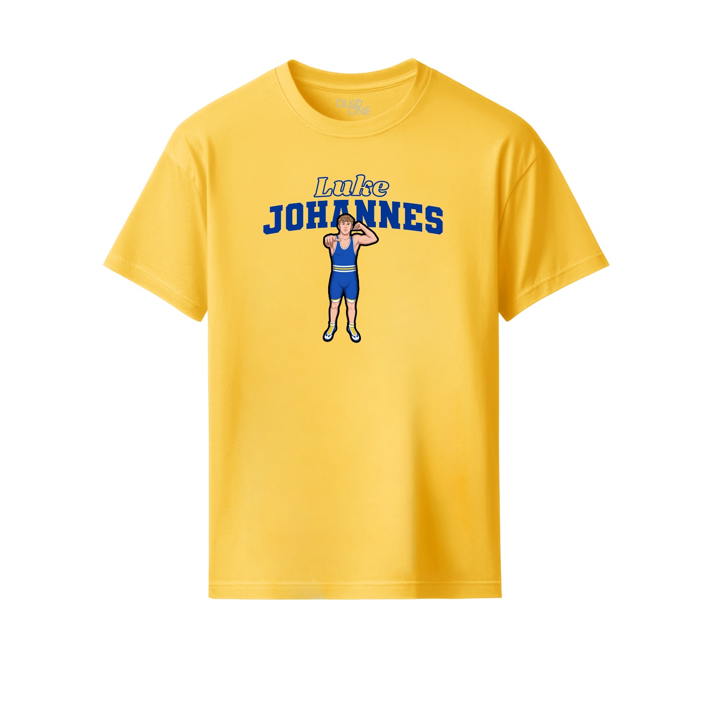 Youth Tee — Name Arch in Yellow