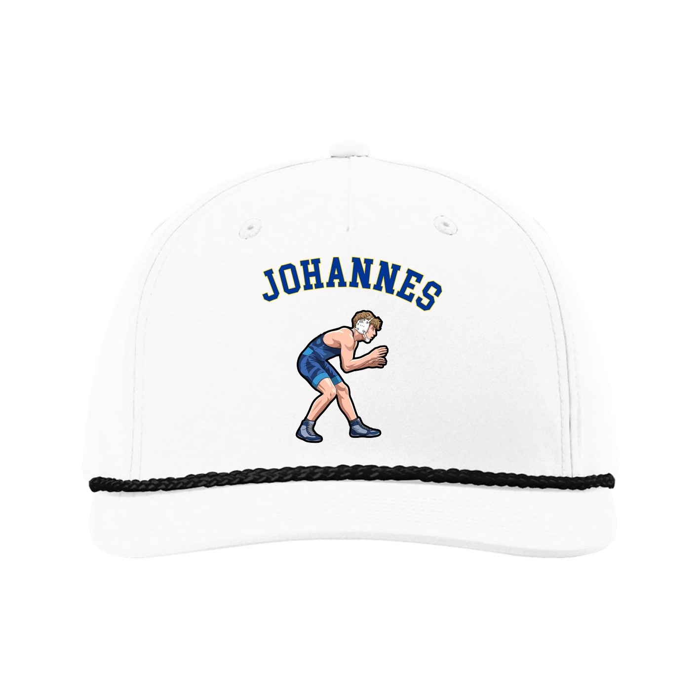 Five-Panel Classic Rope Cap — Shirsey Arch in White
