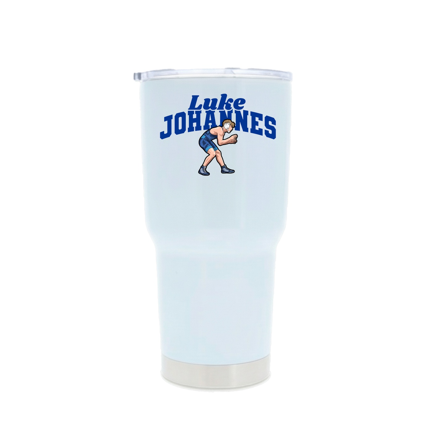 30oz Stainless Steel Tumbler — Signature Arch in White
