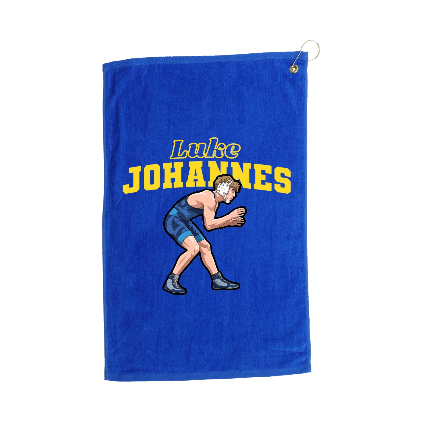 Golf Towel — Name Arch in Royal