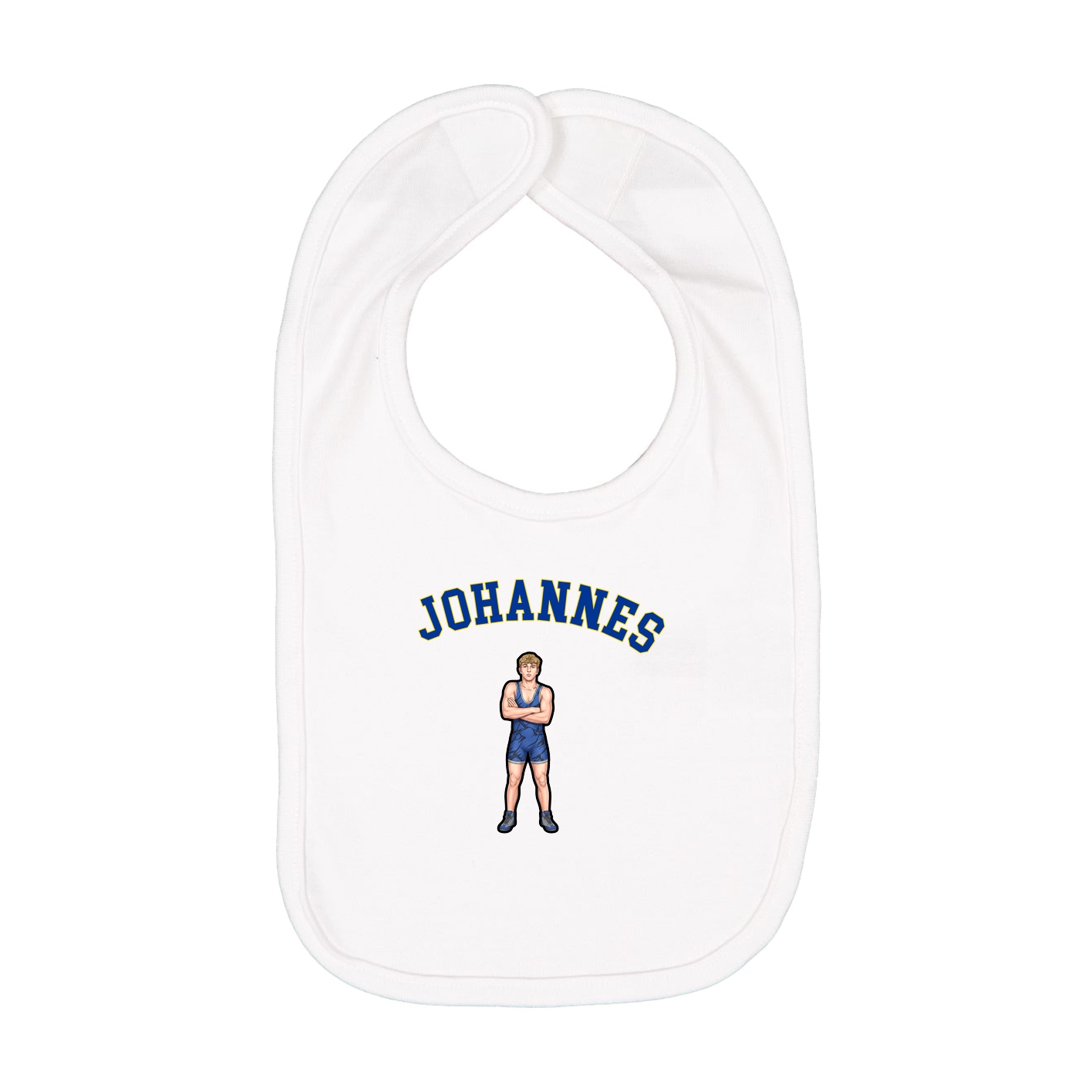 Infant Bib — Shirsey Arch in White