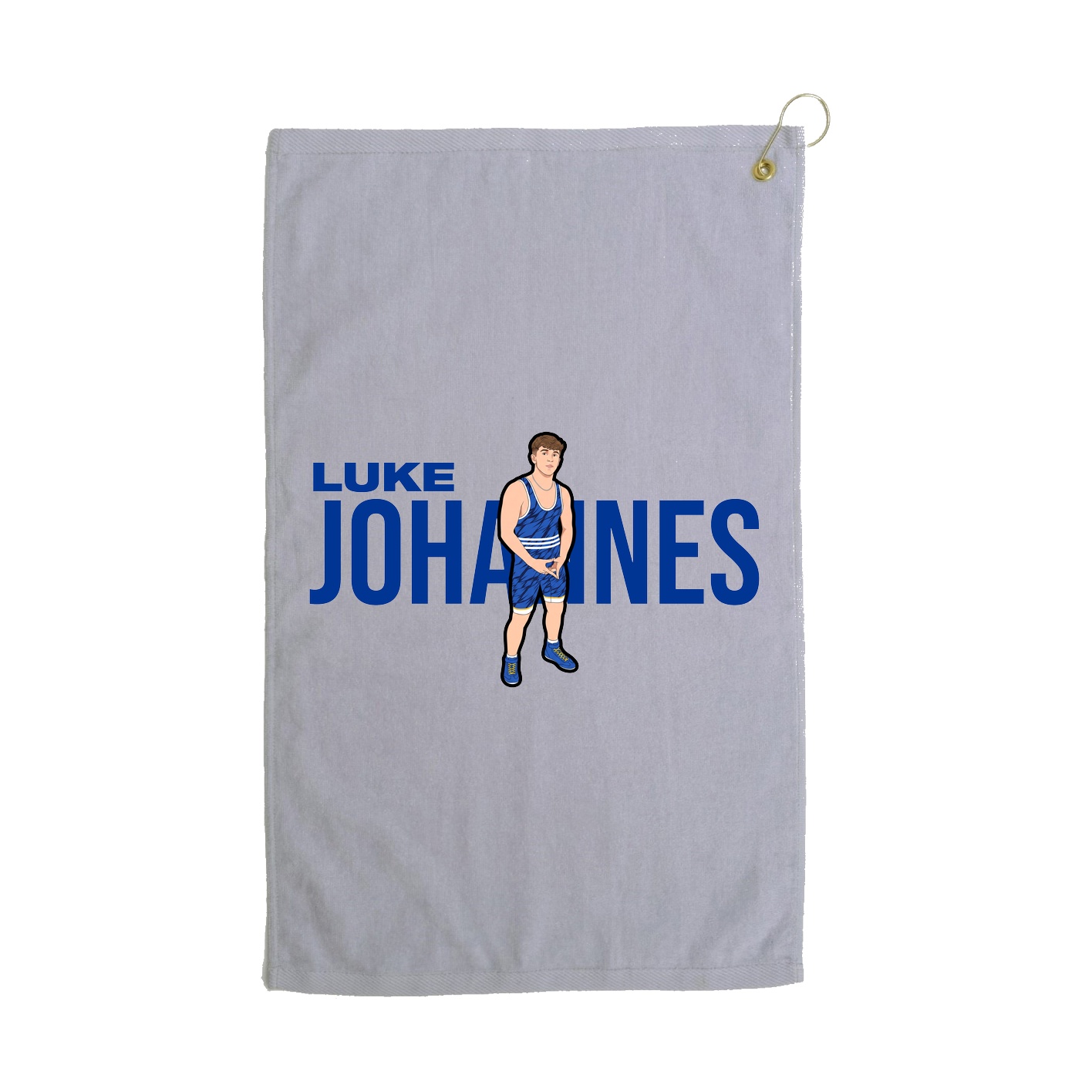 Golf Towel — Player Name in Grey