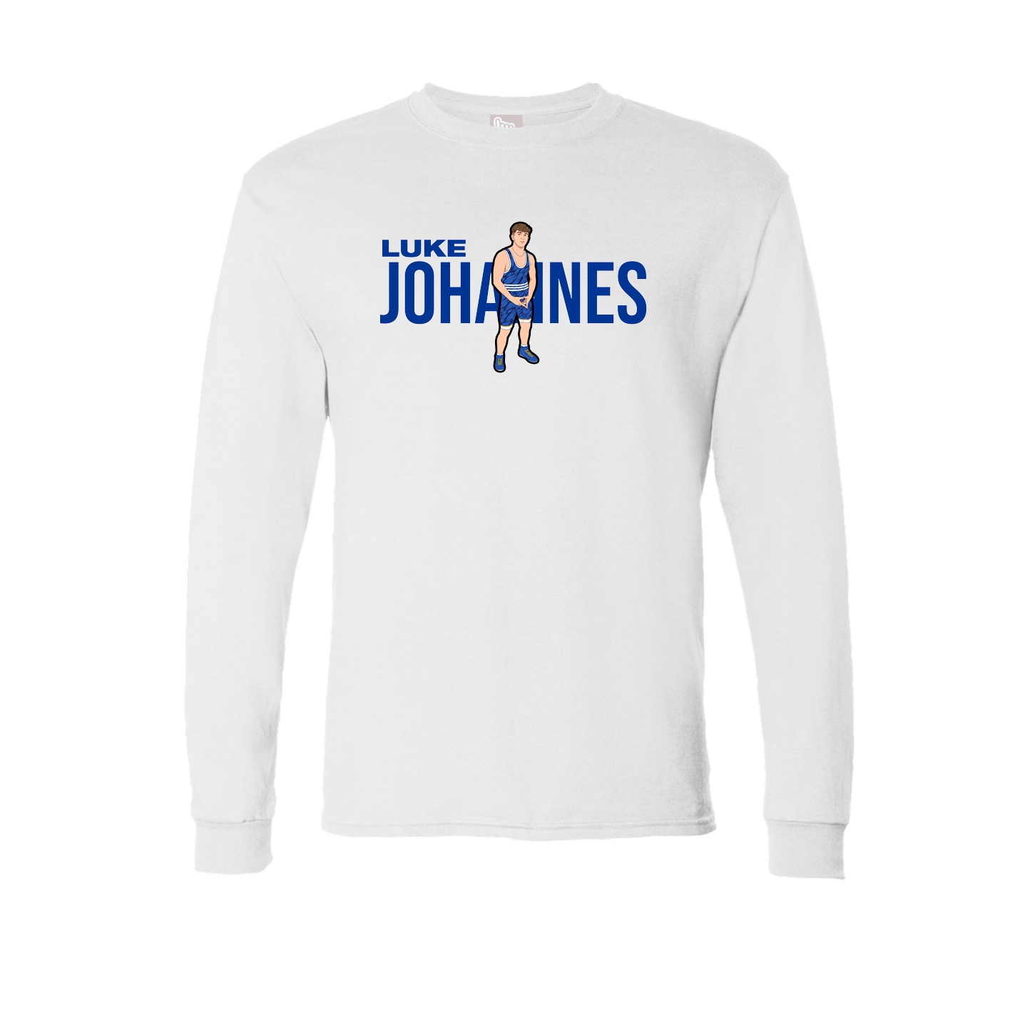 Long Sleeve Tee — Player Name in White