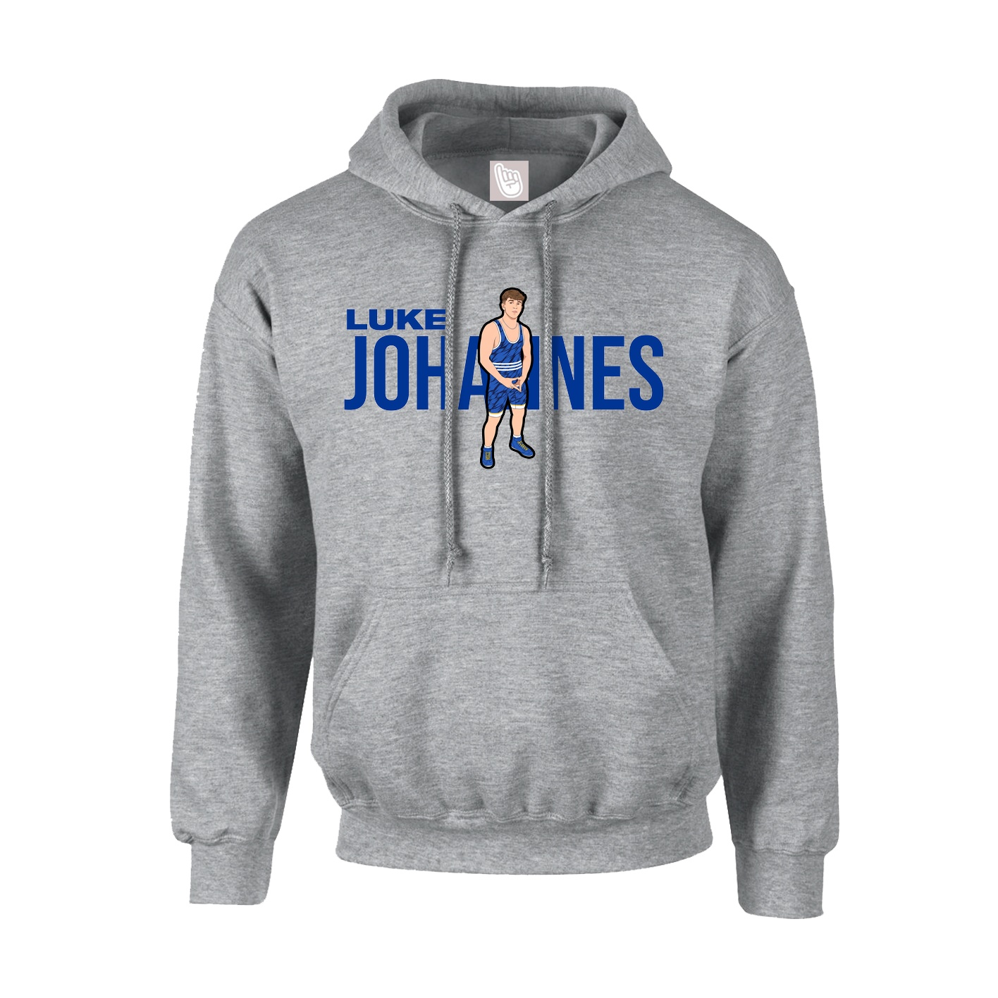Hoodie — Player Name in Grey