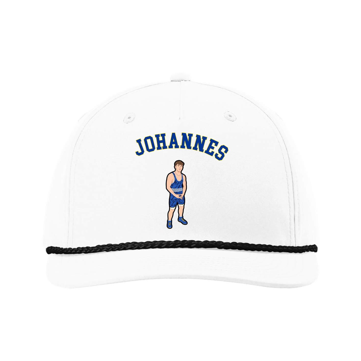 Five-Panel Classic Rope Cap — Shirsey Arch in White