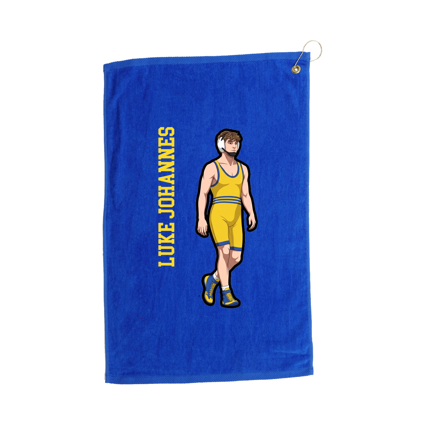 Golf Towel — Name Vertical in Royal
