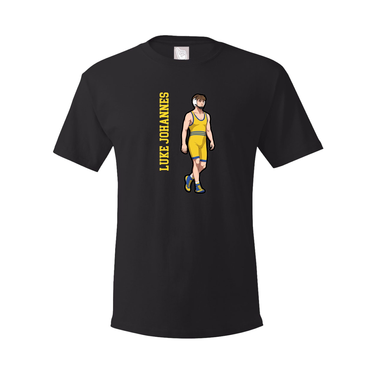 Youth Tee — Name Vertical in Black