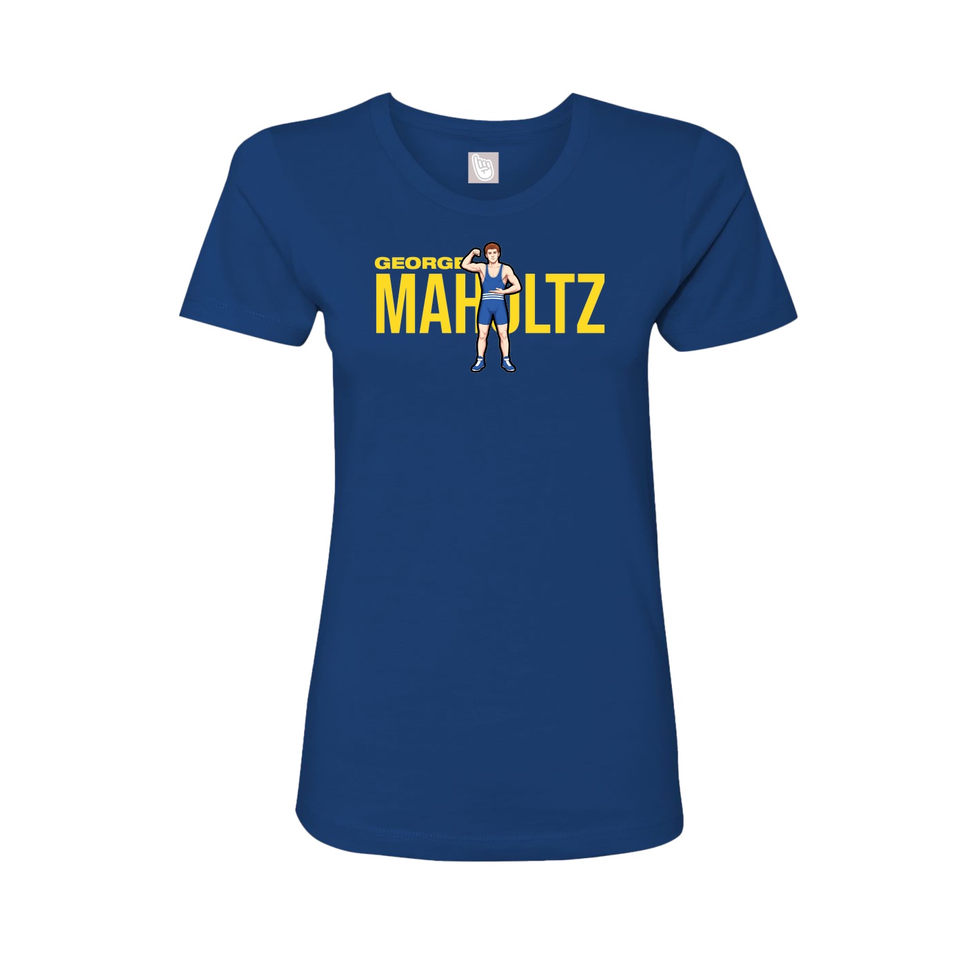 Fitted Women's Tee — Player Name in Royal
