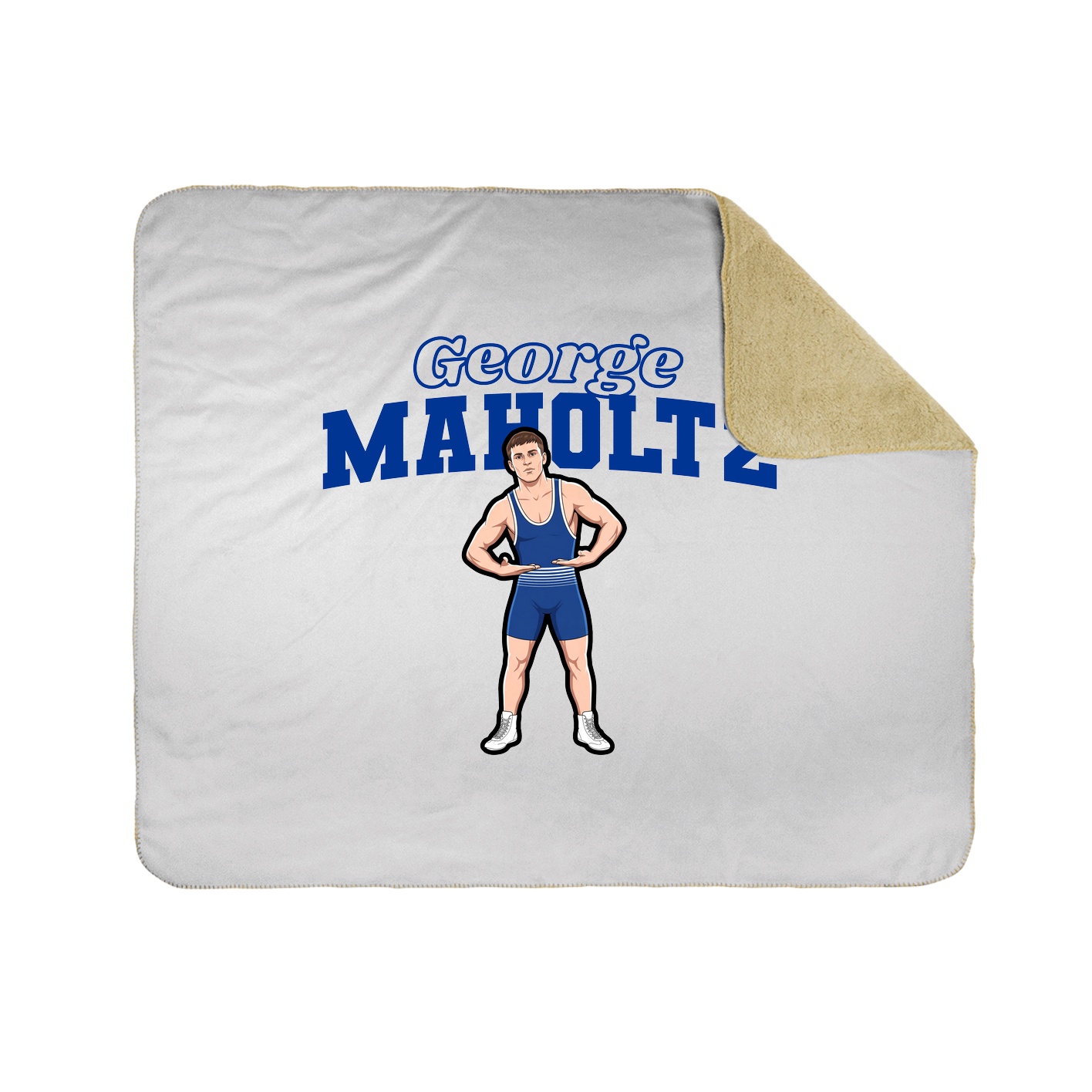 Throw Blanket — Name Arch in White