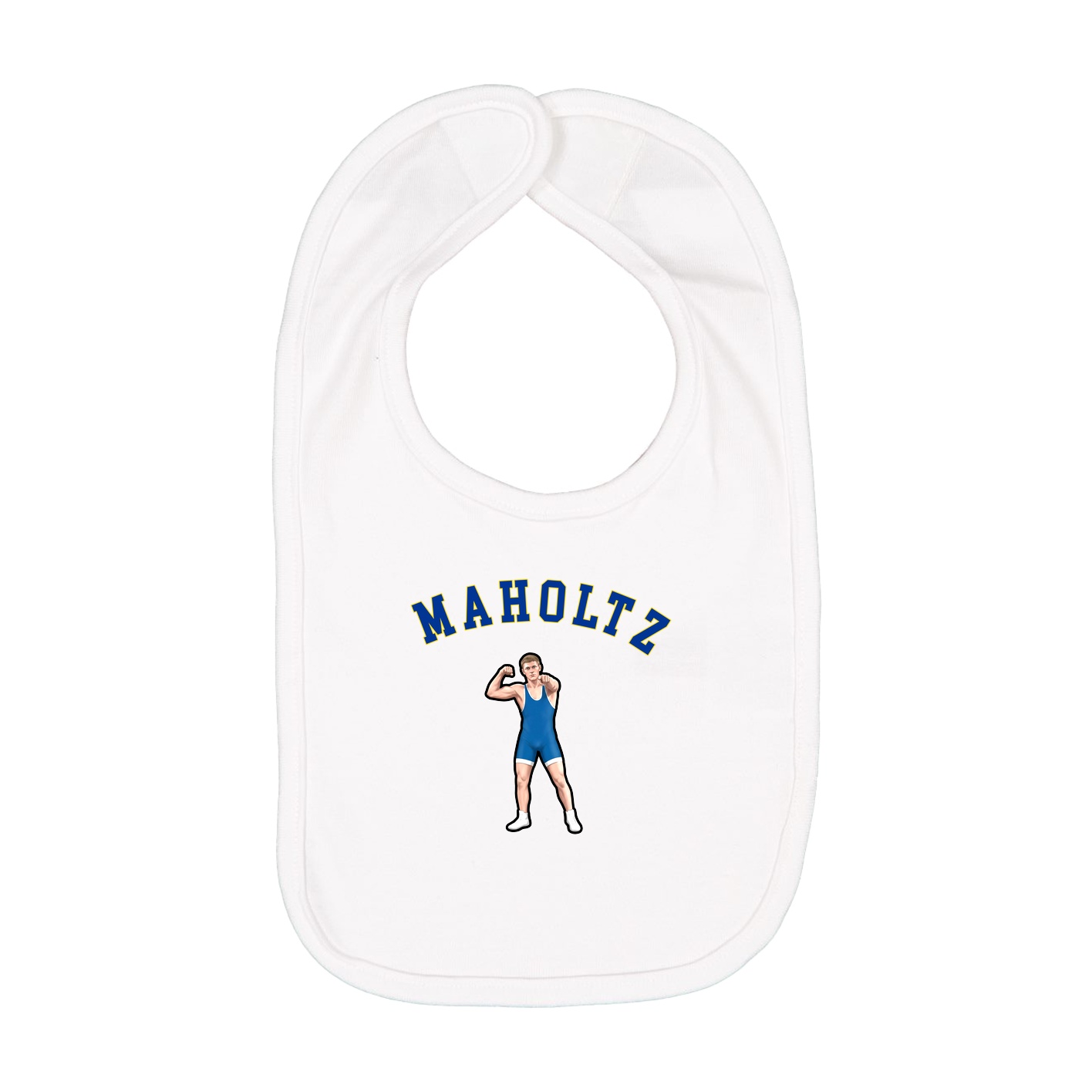 Infant Bib — Shirsey Arch in White