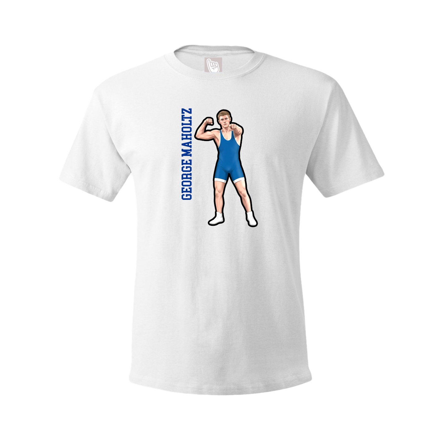 Tee — Name Vertical in White