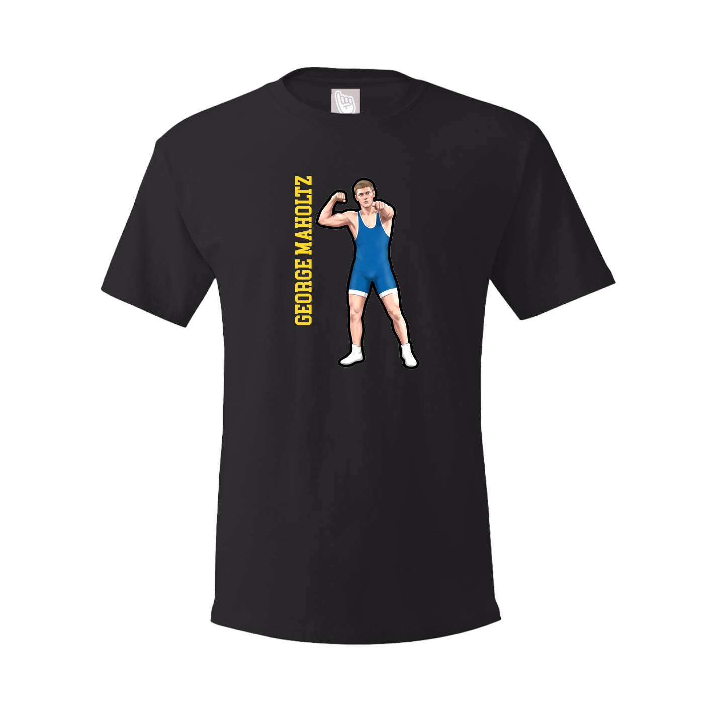 Youth Tee — Name Vertical in Black