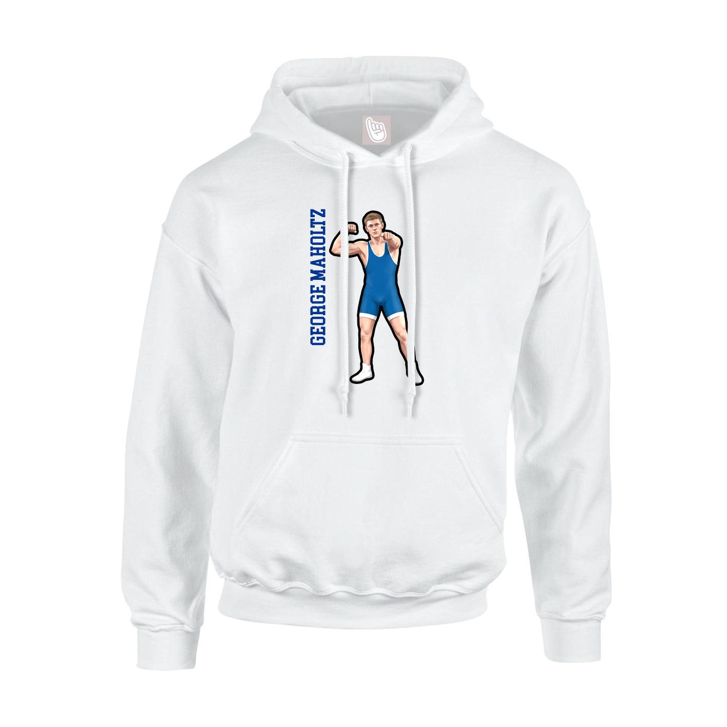 Hoodie — Name Vertical in White