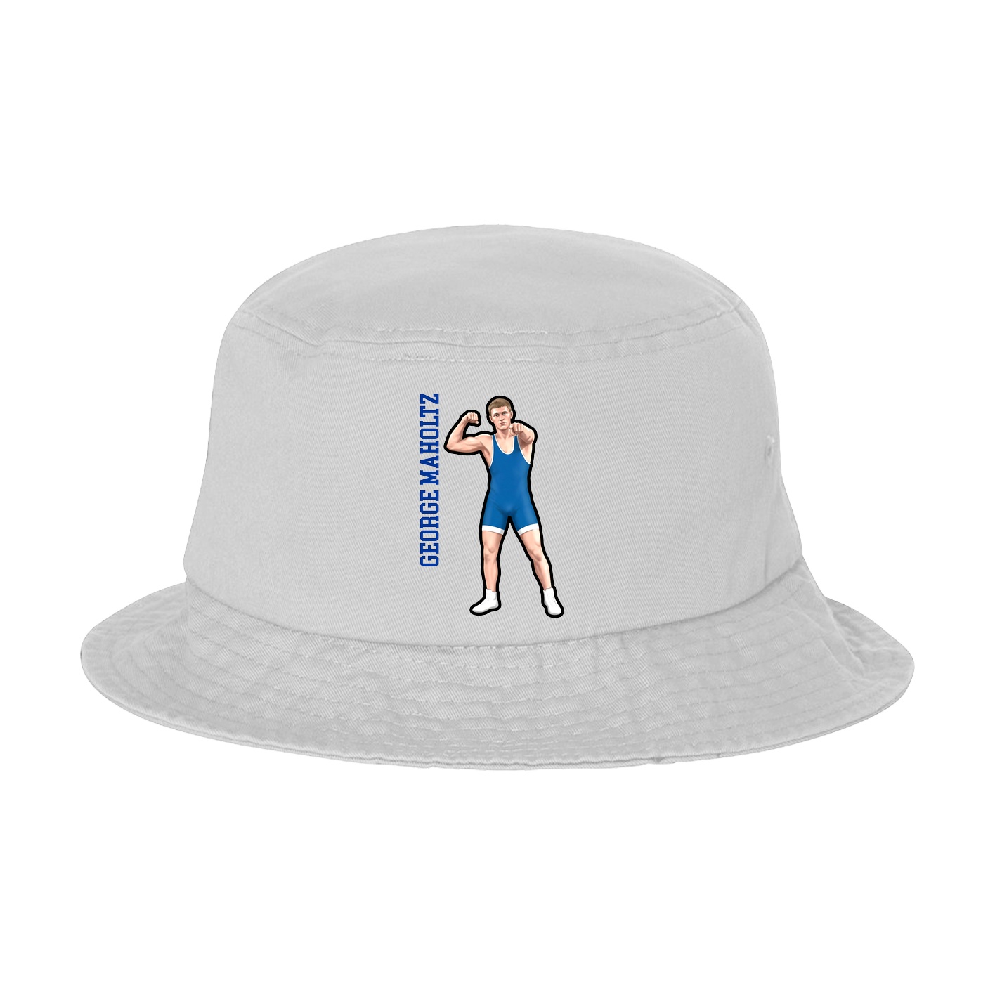 Bucket Cap — Name Vertical in White