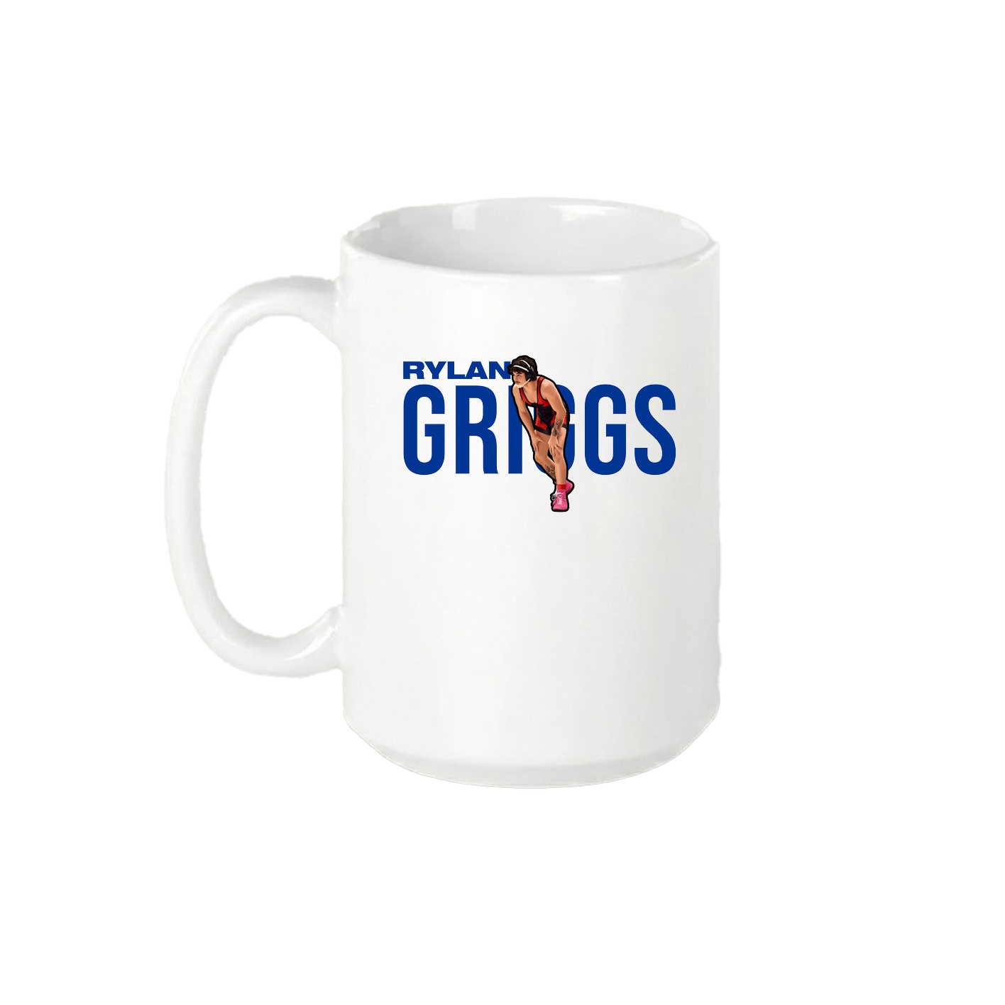 15oz Coffee Mug — Player Name in White