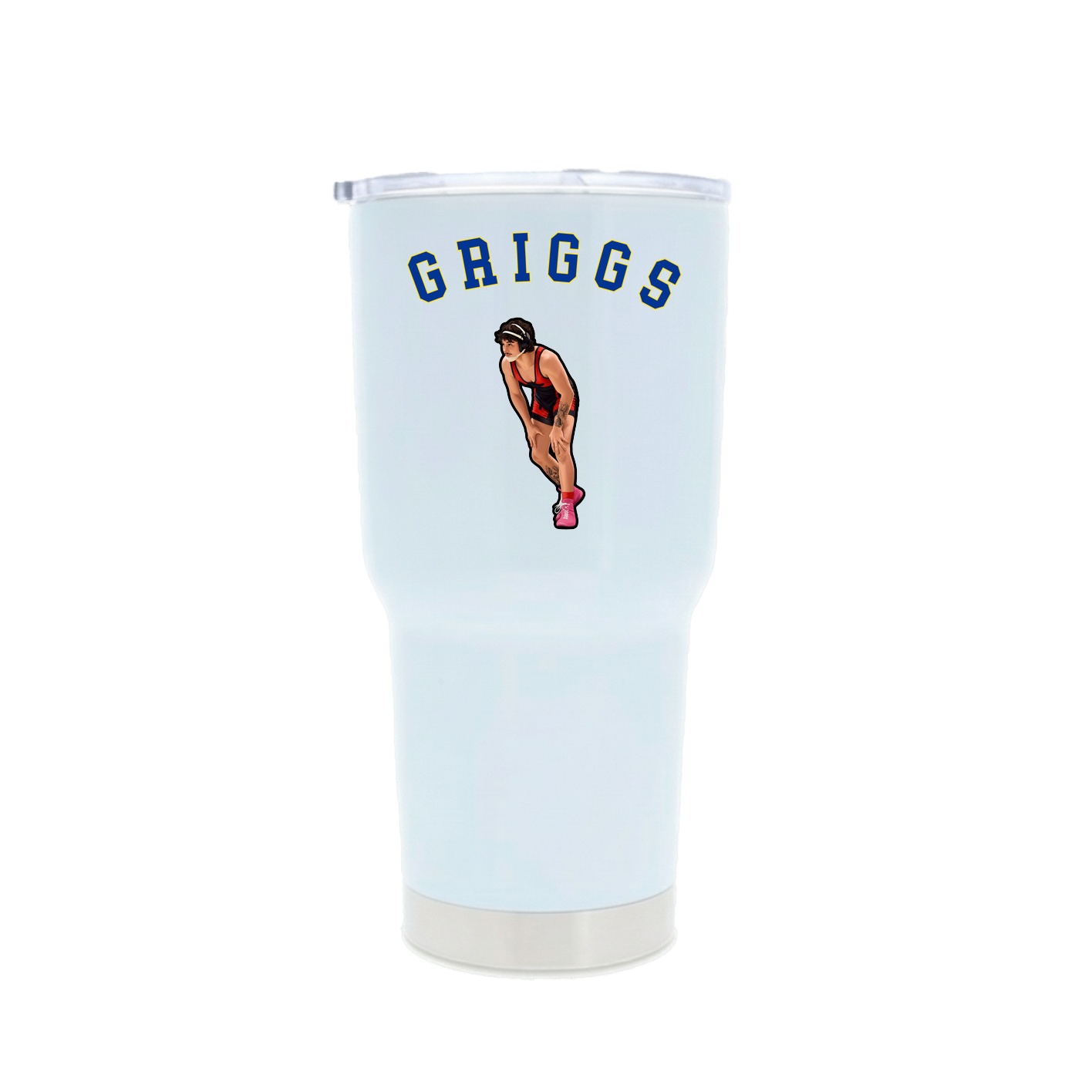 30oz Stainless Steel Tumbler — Shirsey Arch in White