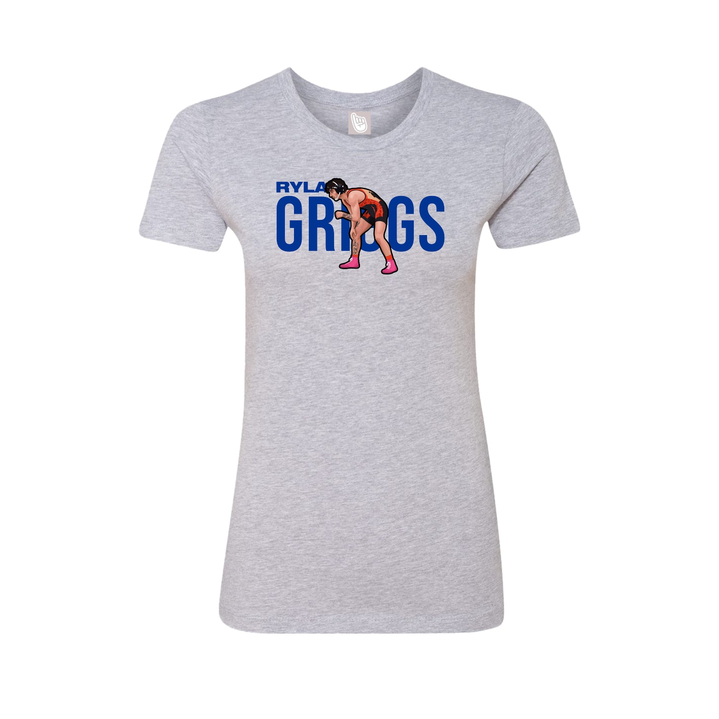Fitted Women's Tee — Player Name in Grey