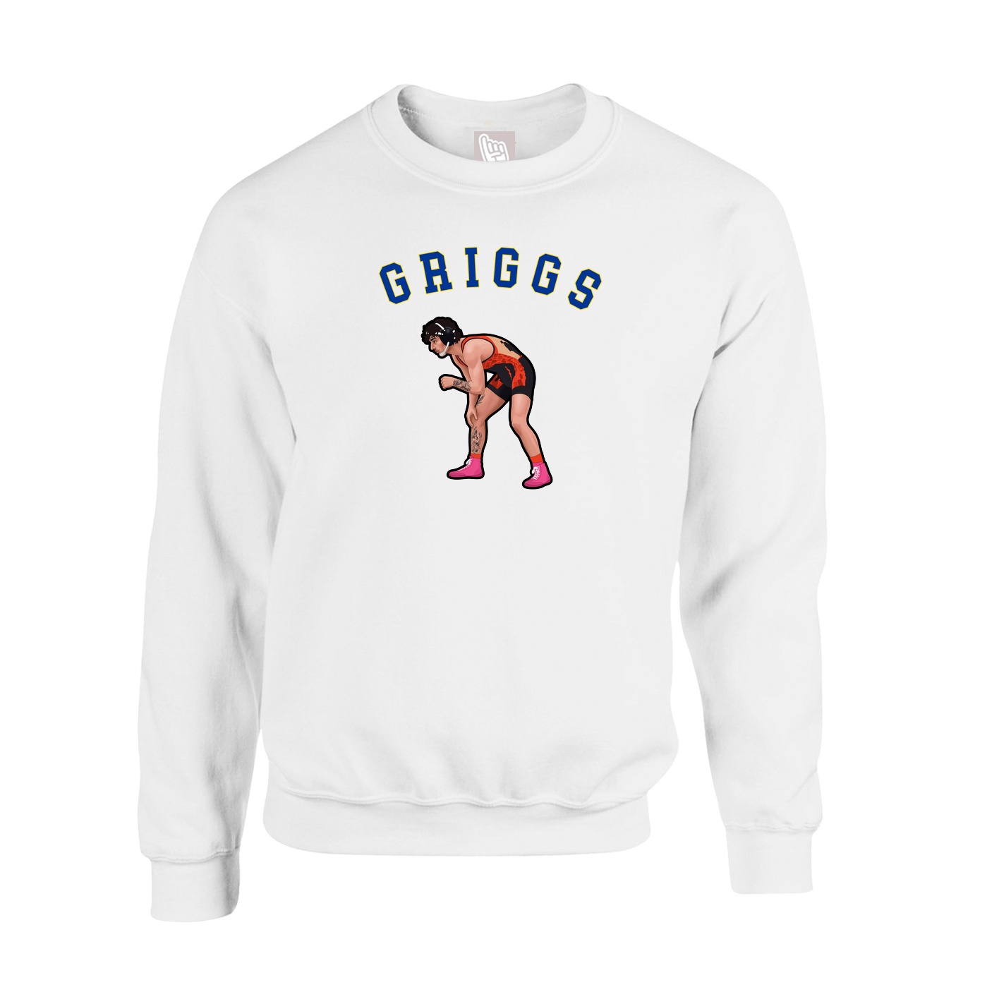 Fleece Crew — Shirsey Arch in White