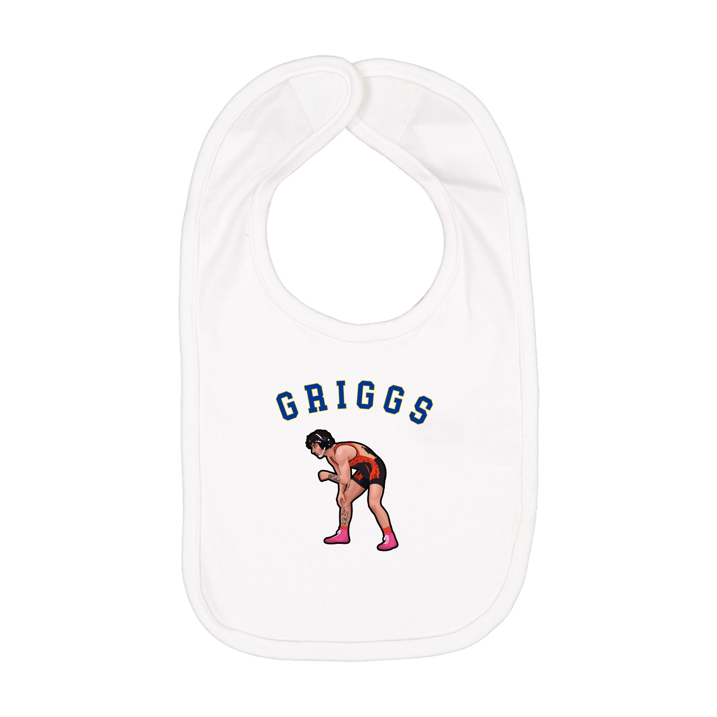 Infant Bib — Shirsey Arch in White