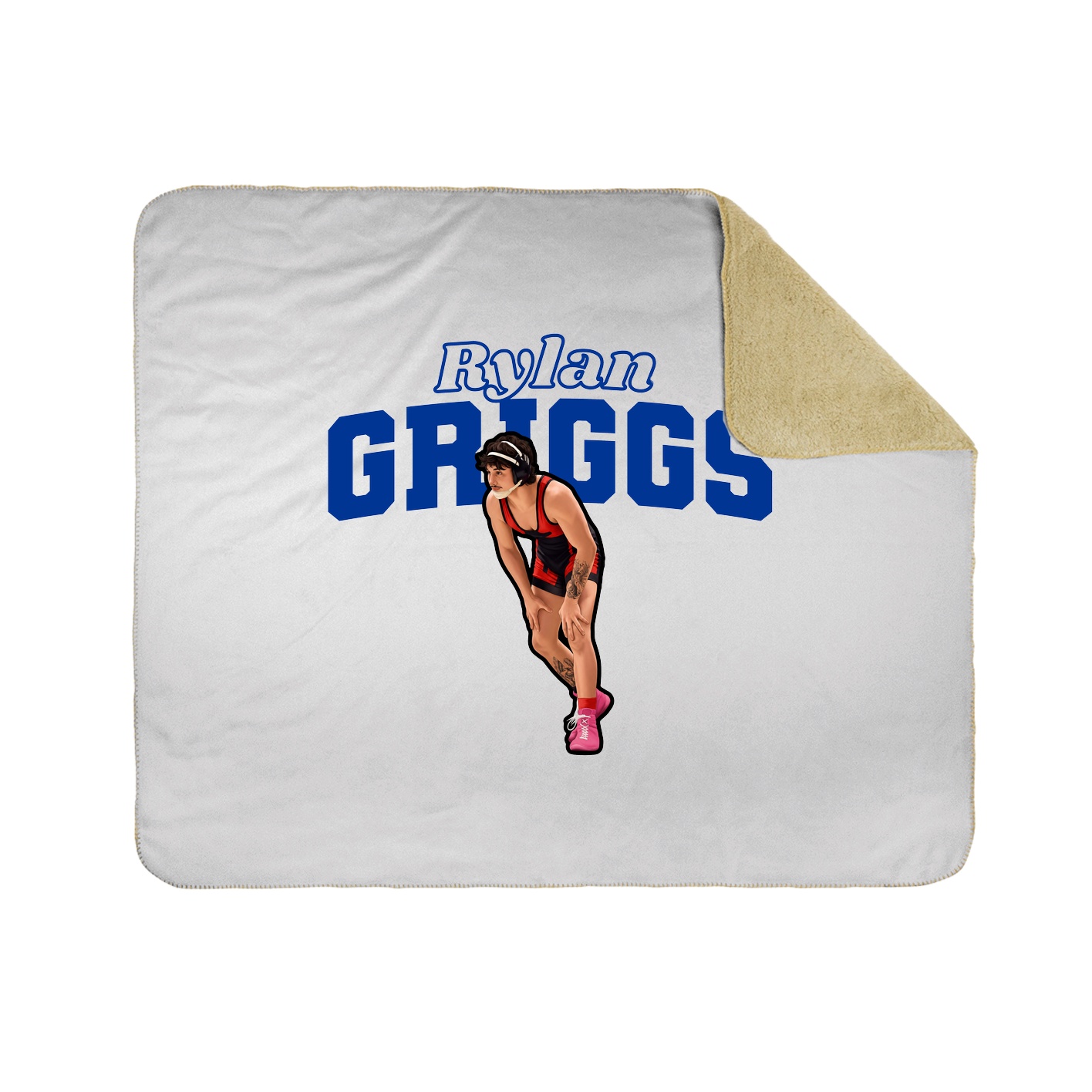 Throw Blanket — Name Arch in White